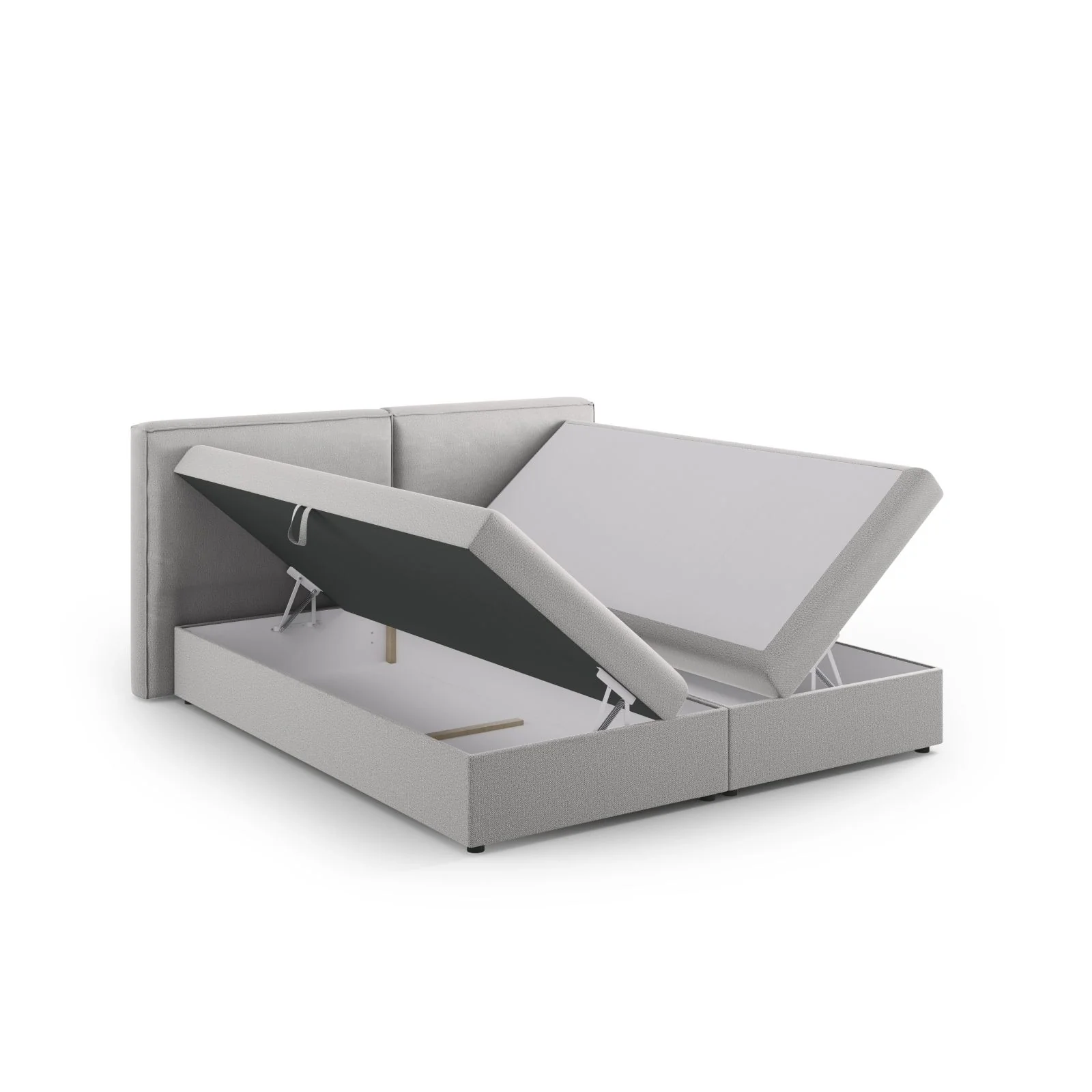 Arendal Boxspringbett mit Kopfteil und Stauraum aus Samt oder Strukturstoff, 160x200 cm - Image 85