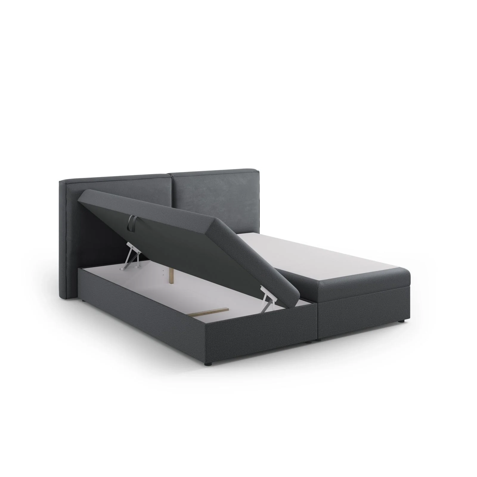 Arendal Boxspringbett mit Kopfteil und Stauraum aus Samt oder Strukturstoff, 160x200 cm - Image 92