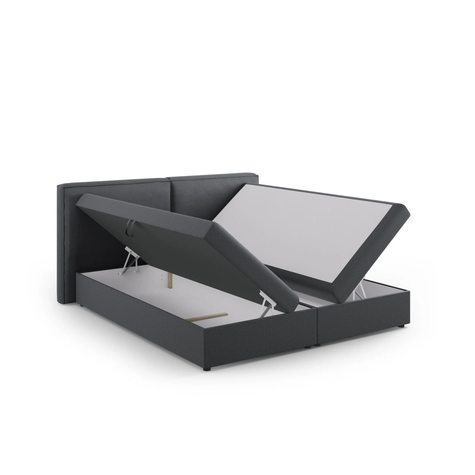 Arendal Boxspringbett mit Kopfteil und Stauraum aus Samt oder Strukturstoff, 160x200 cm - Image 93
