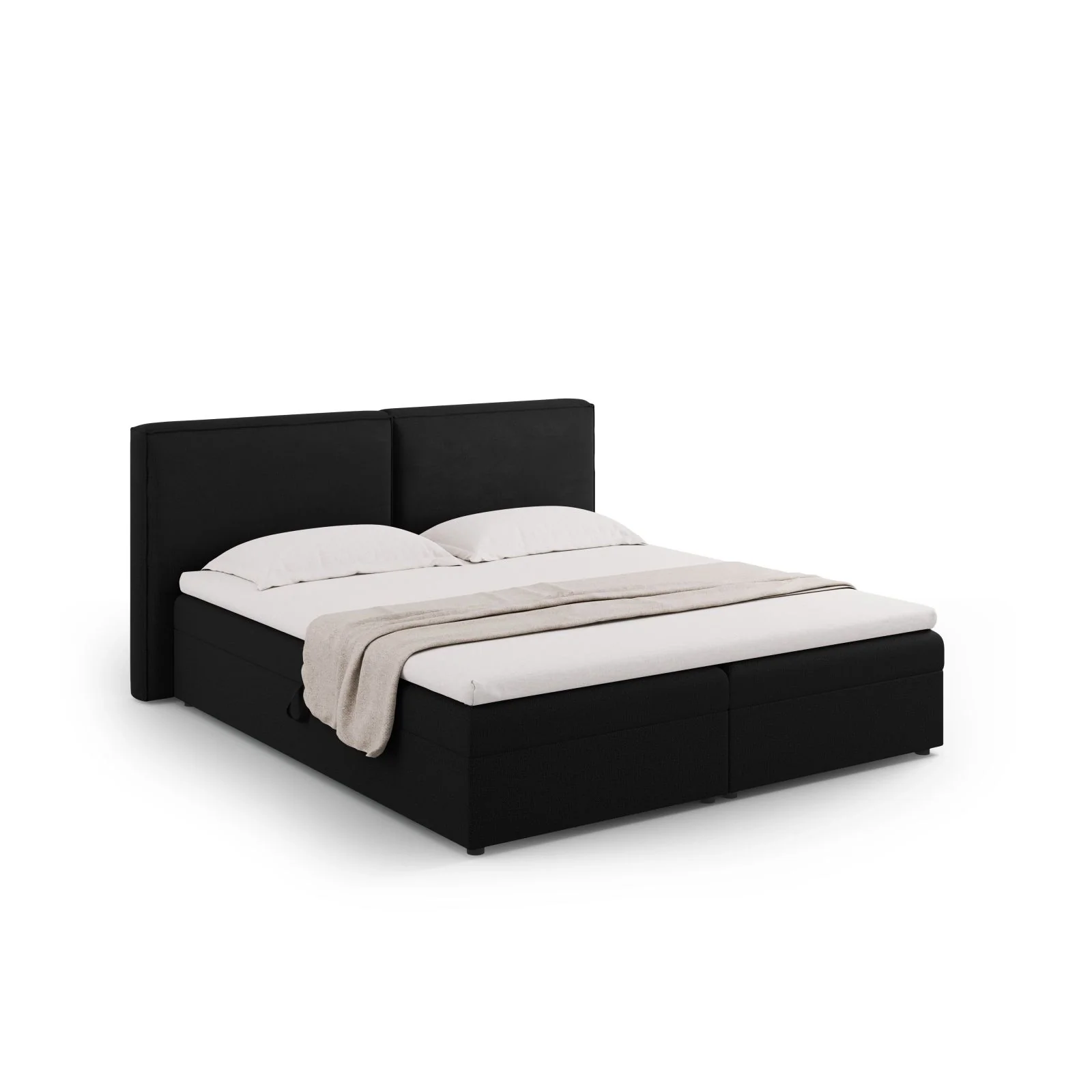 Arendal Boxspringbett mit Kopfteil und Stauraum aus Samt oder Strukturstoff, 160x200 cm - Image 97