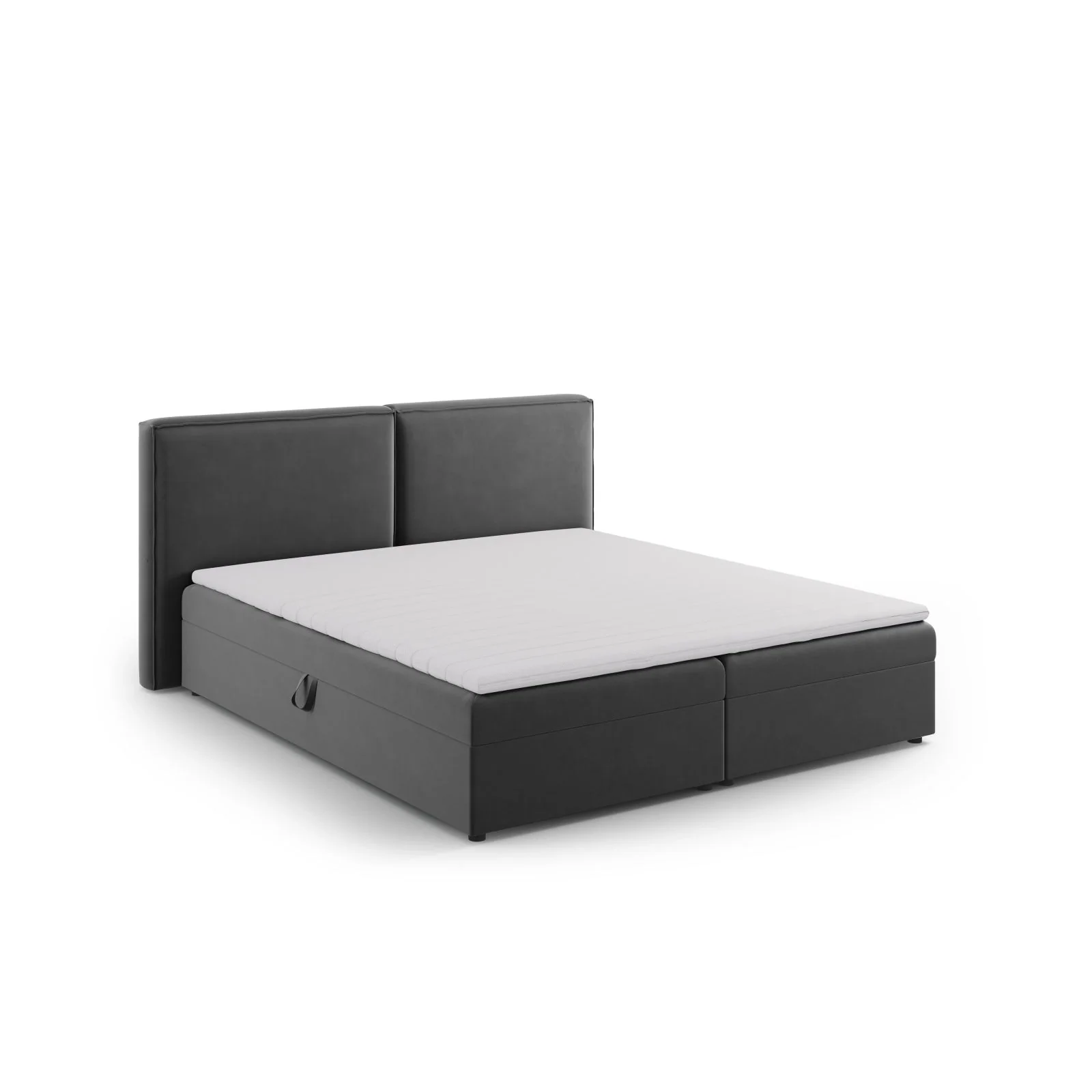 Arendal Boxspringbett mit Kopfteil und Stauraum aus Samt oder Strukturstoff, 180x200 cm - Image 46