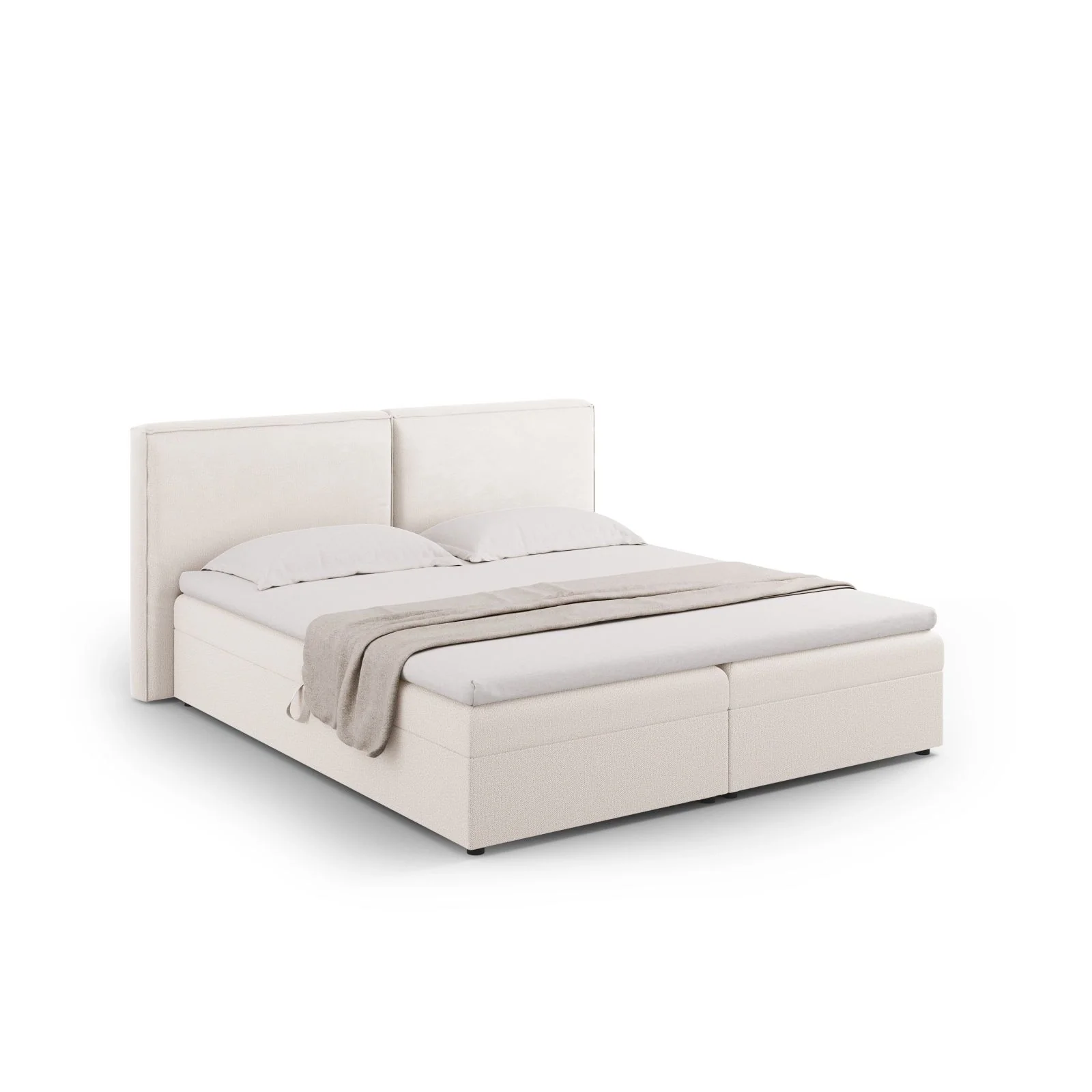 Arendal Boxspringbett mit Kopfteil und Stauraum aus Samt oder Strukturstoff, 180x200 cm - Image 57