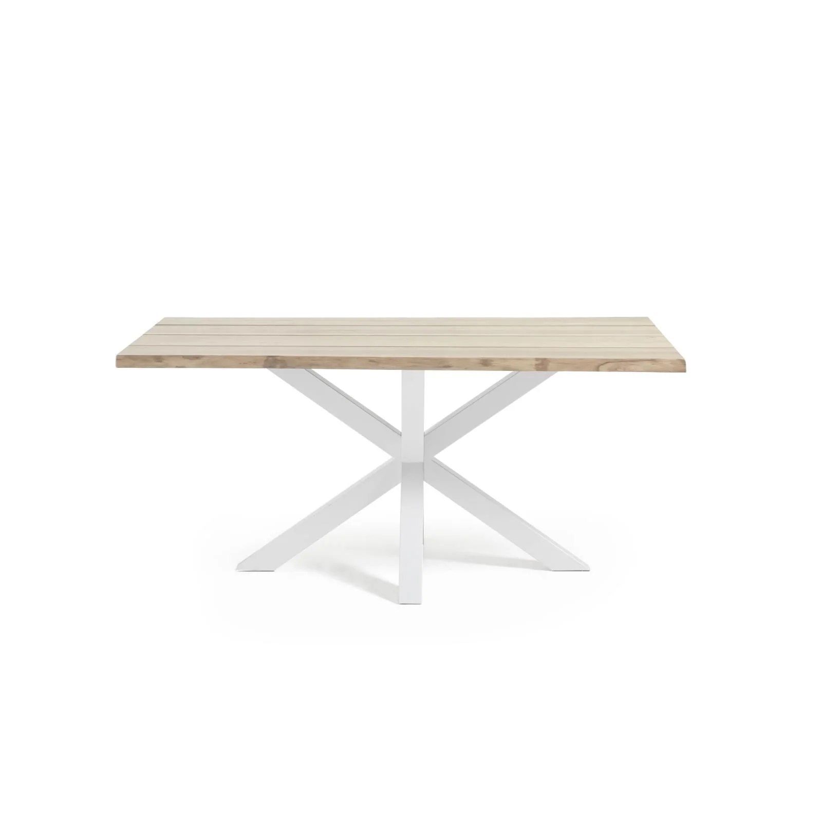 Argo Tisch Eichenfurnier Finish und Stahlbeine 160 x 90 cm