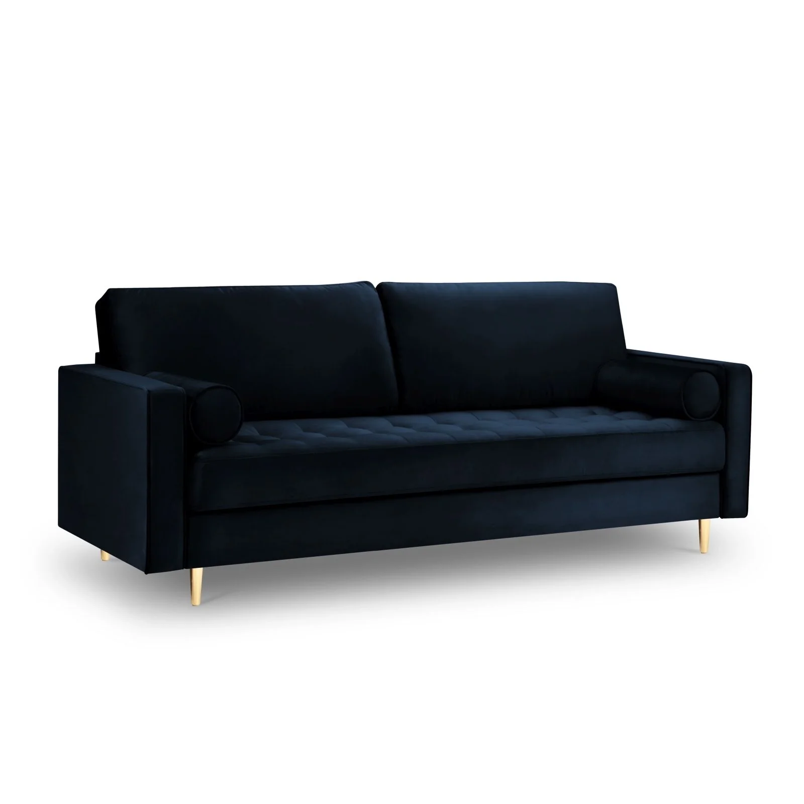 Aspen 3-Sitzer Sofa aus Samt oder Strukturstoff, 219x90x90 cm