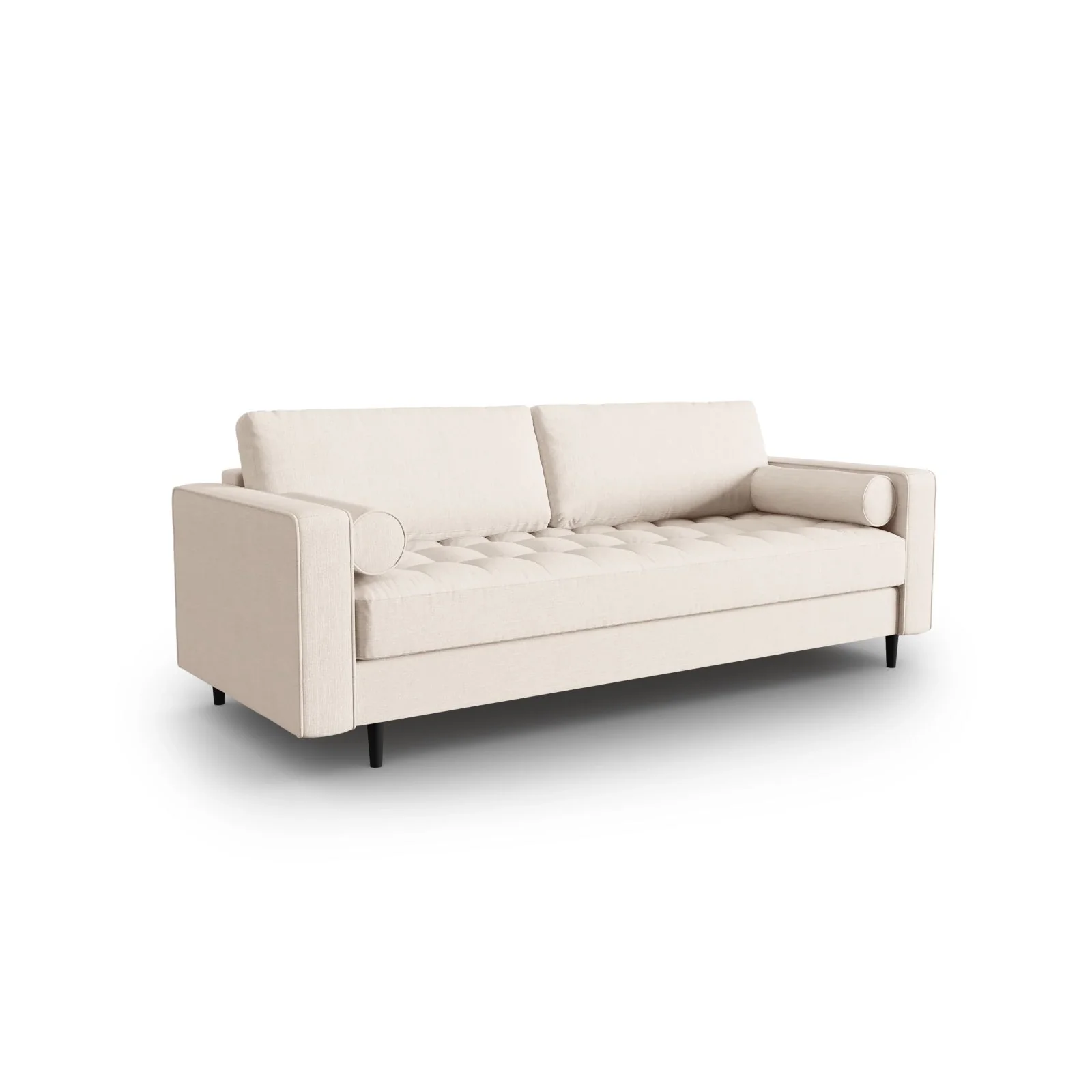 Aspen 3-Sitzer Sofa aus Samt oder Strukturstoff, 219x90x90 cm - Image 101