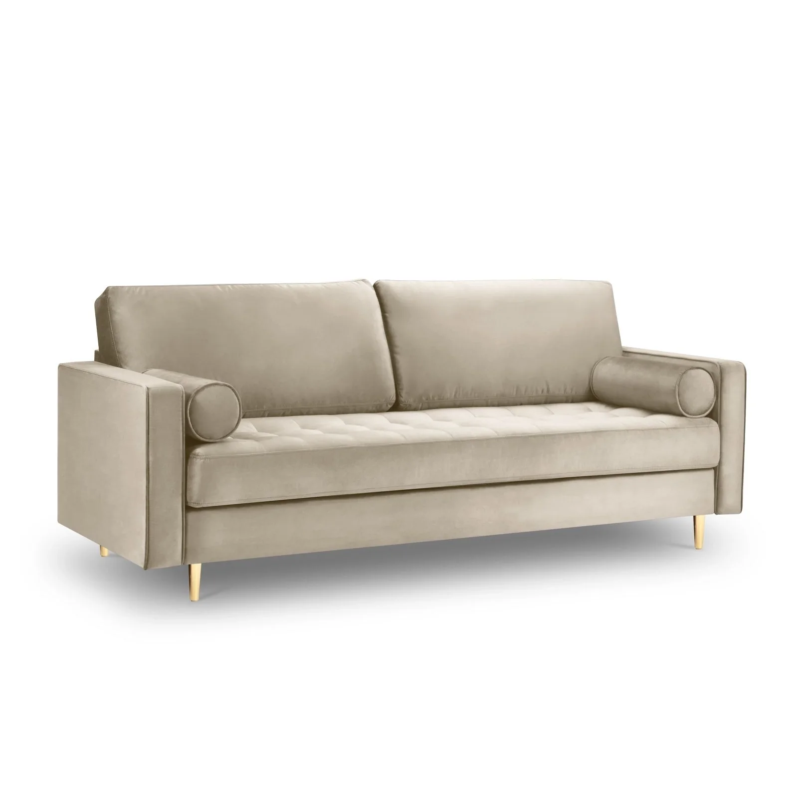 Aspen 3-Sitzer Sofa aus Samt oder Strukturstoff, 219x90x90 cm - Image 21