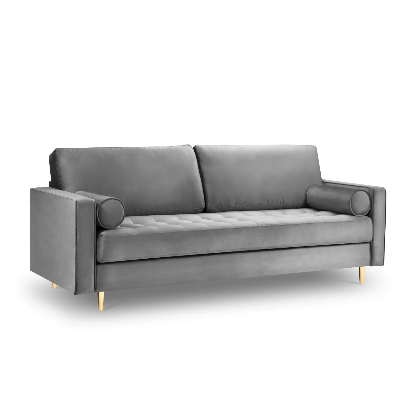 Aspen 3-Sitzer Sofa aus Samt oder Strukturstoff, 219x90x90 cm - Image 26