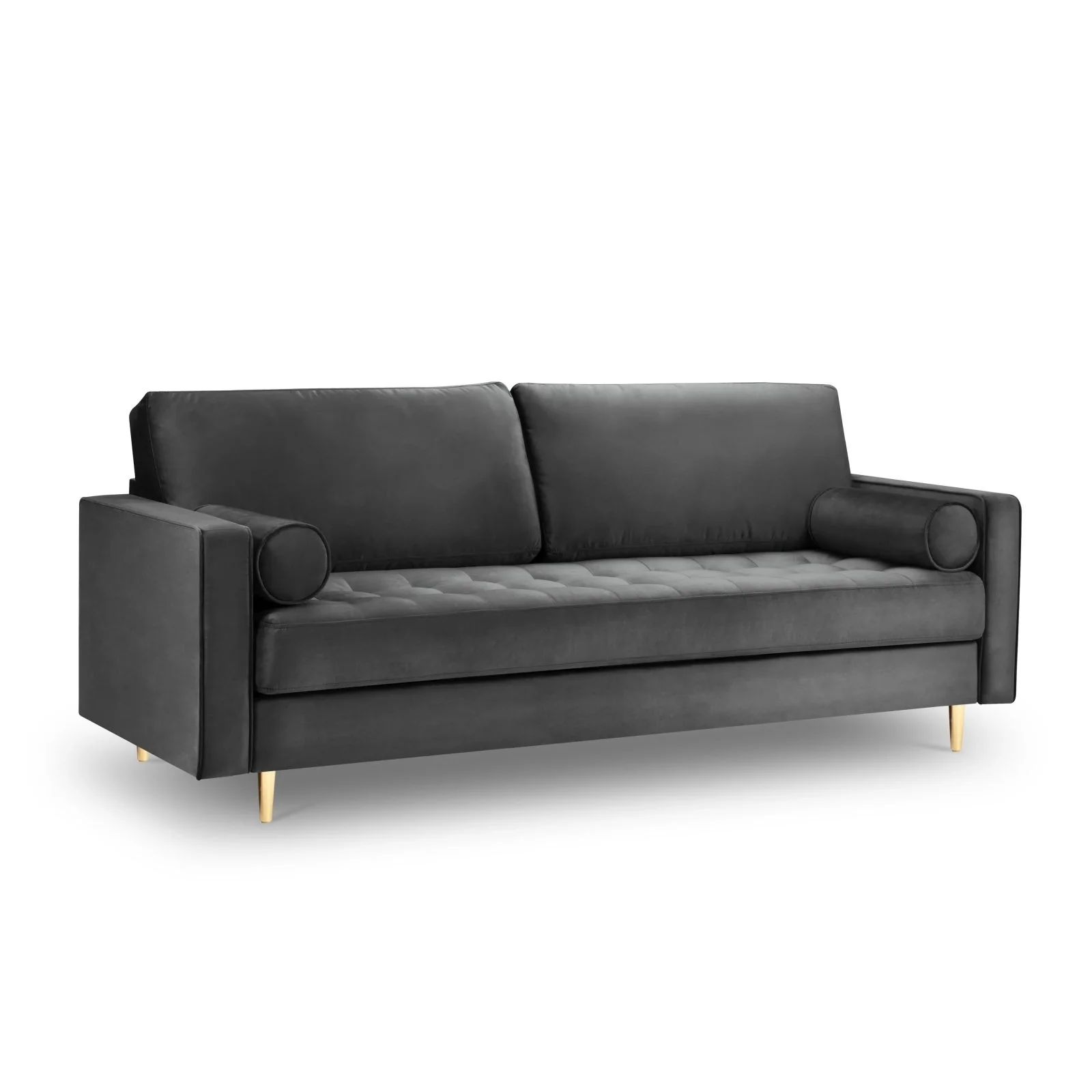 Aspen 3-Sitzer Sofa aus Samt oder Strukturstoff, 219x90x90 cm - Image 31