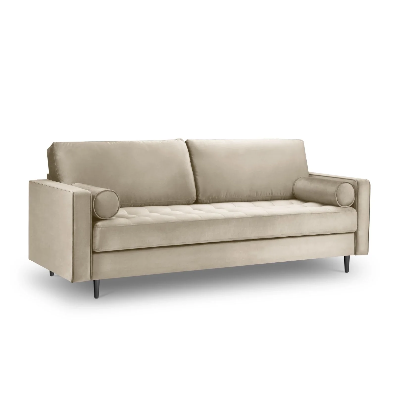 Aspen 3-Sitzer Sofa aus Samt oder Strukturstoff, 219x90x90 cm - Image 71