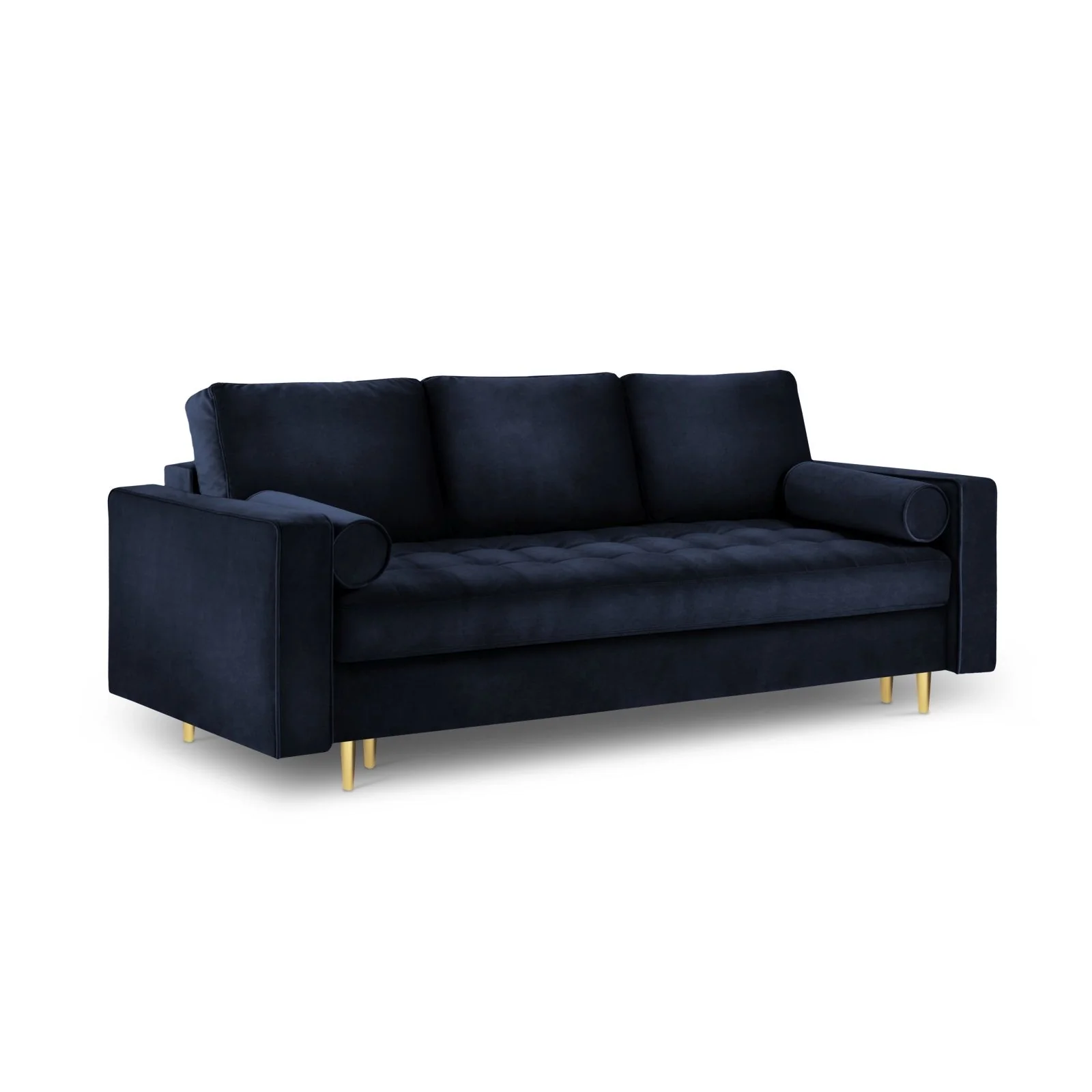 Aspen 3-Sitzer Sofa mit Schlaffunktion und Stauraum, aus Samt oder Strukturstoff, 225x100x96 cm