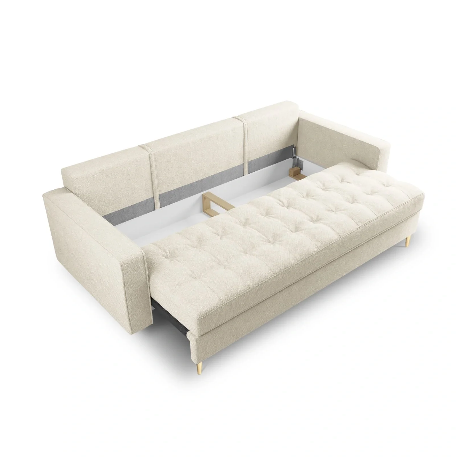 Aspen 3-Sitzer Sofa mit Schlaffunktion und Stauraum, aus Samt oder Strukturstoff, 225x100x96 cm - Image 114