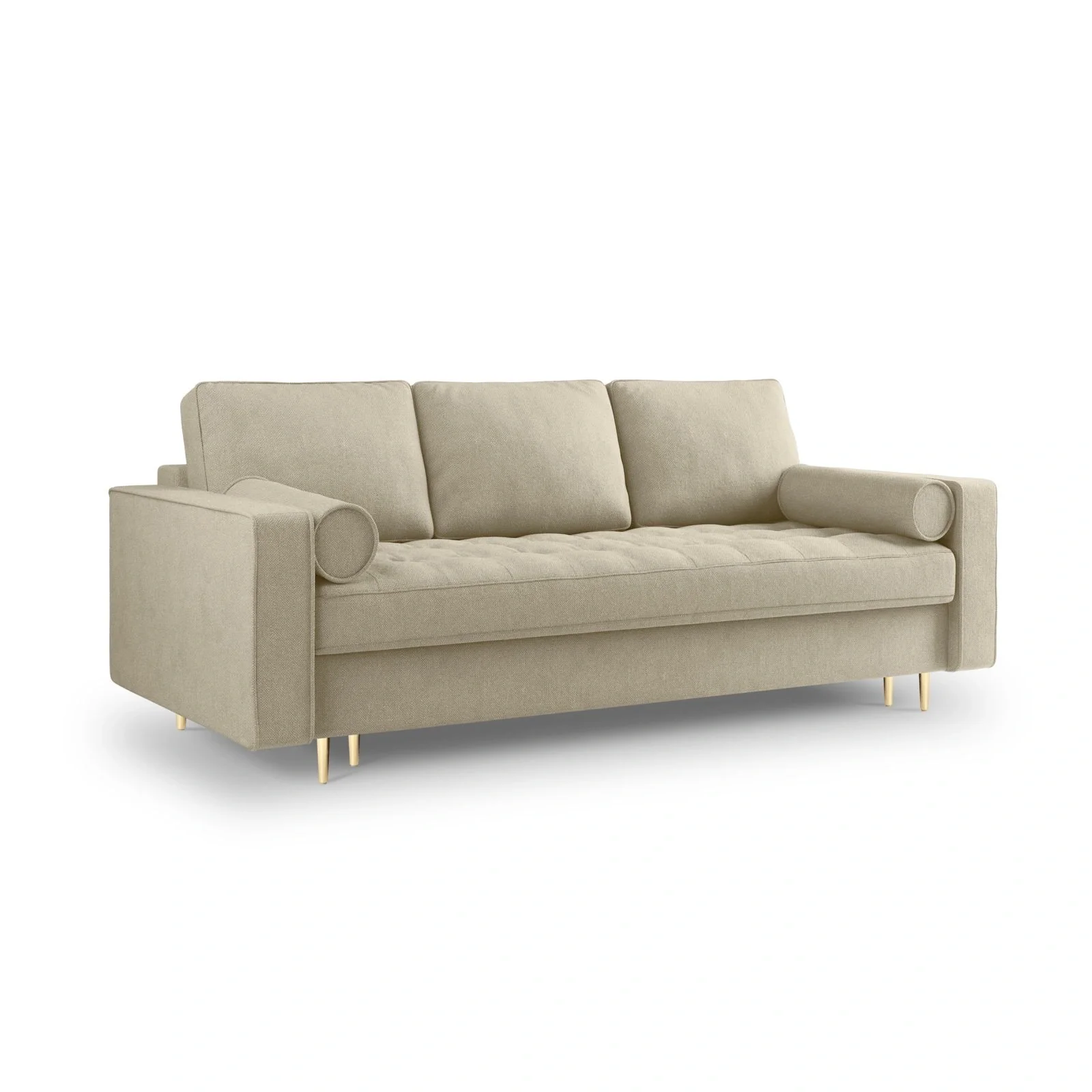 Aspen 3-Sitzer Sofa mit Schlaffunktion und Stauraum, aus Samt oder Strukturstoff, 225x100x96 cm - Image 120