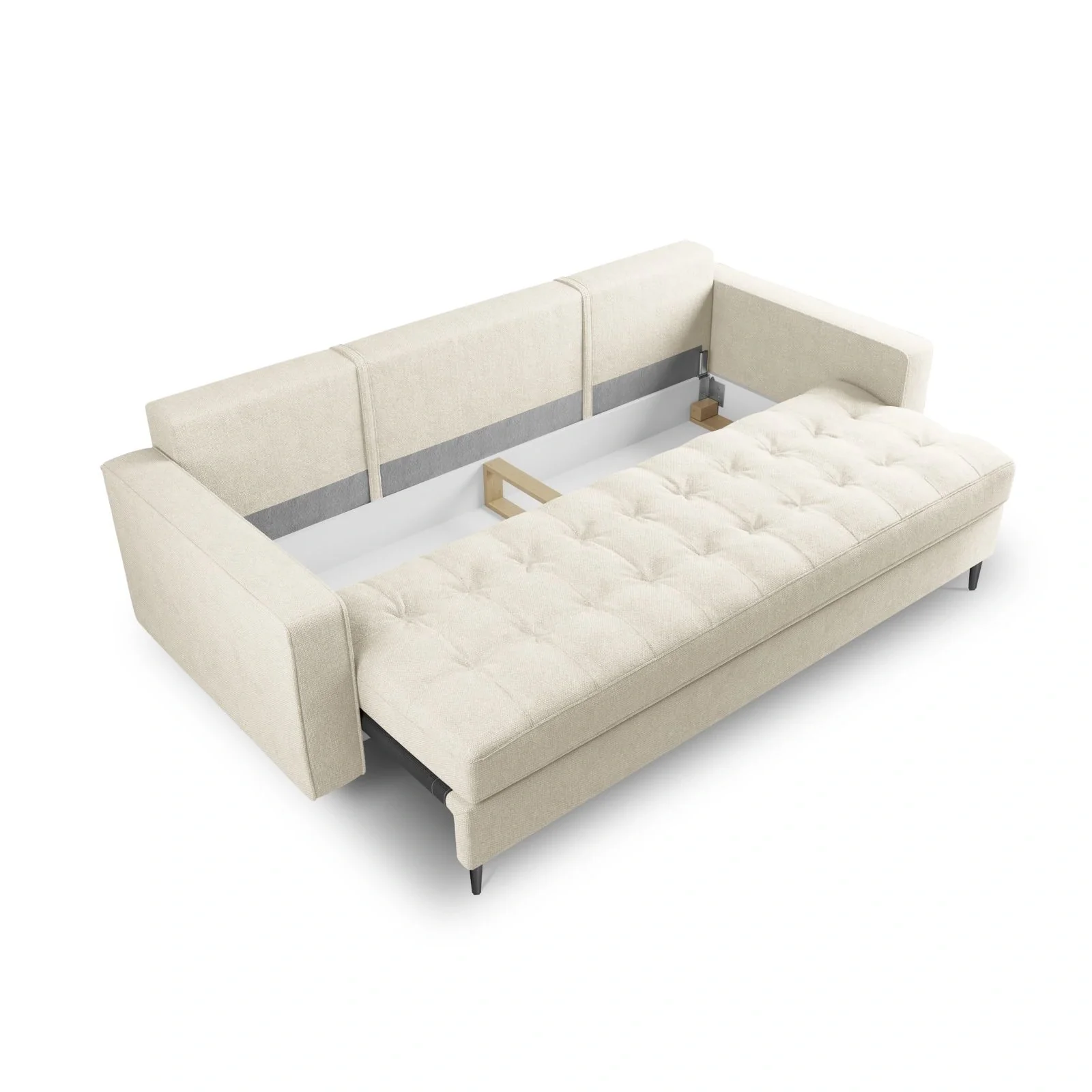 Aspen 3-Sitzer Sofa mit Schlaffunktion und Stauraum, aus Samt oder Strukturstoff, 225x100x96 cm - Image 142