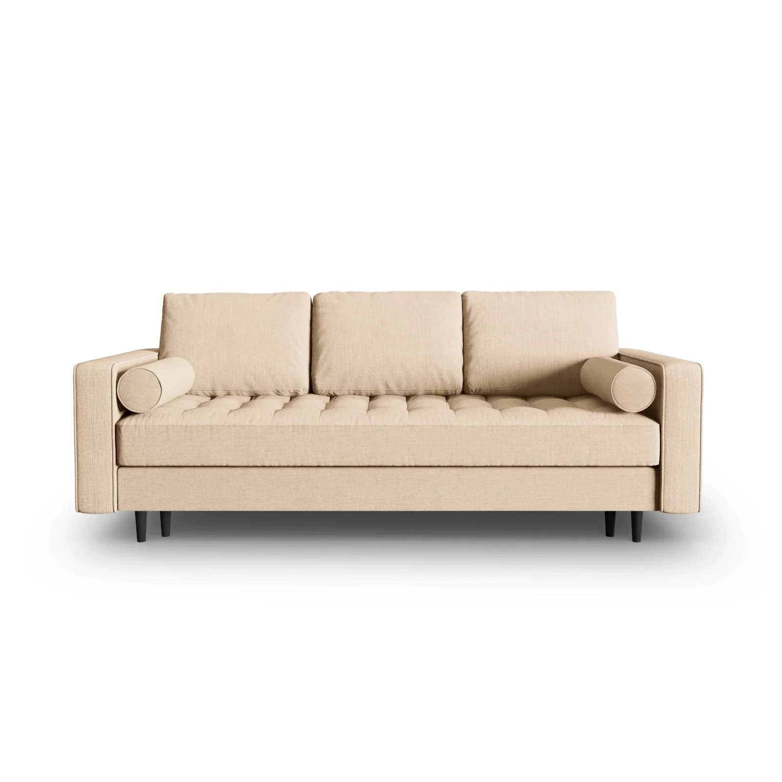 Aspen 3-Sitzer Sofa mit Schlaffunktion und Stauraum, aus Samt oder Strukturstoff, 225x100x96 cm - Image 179