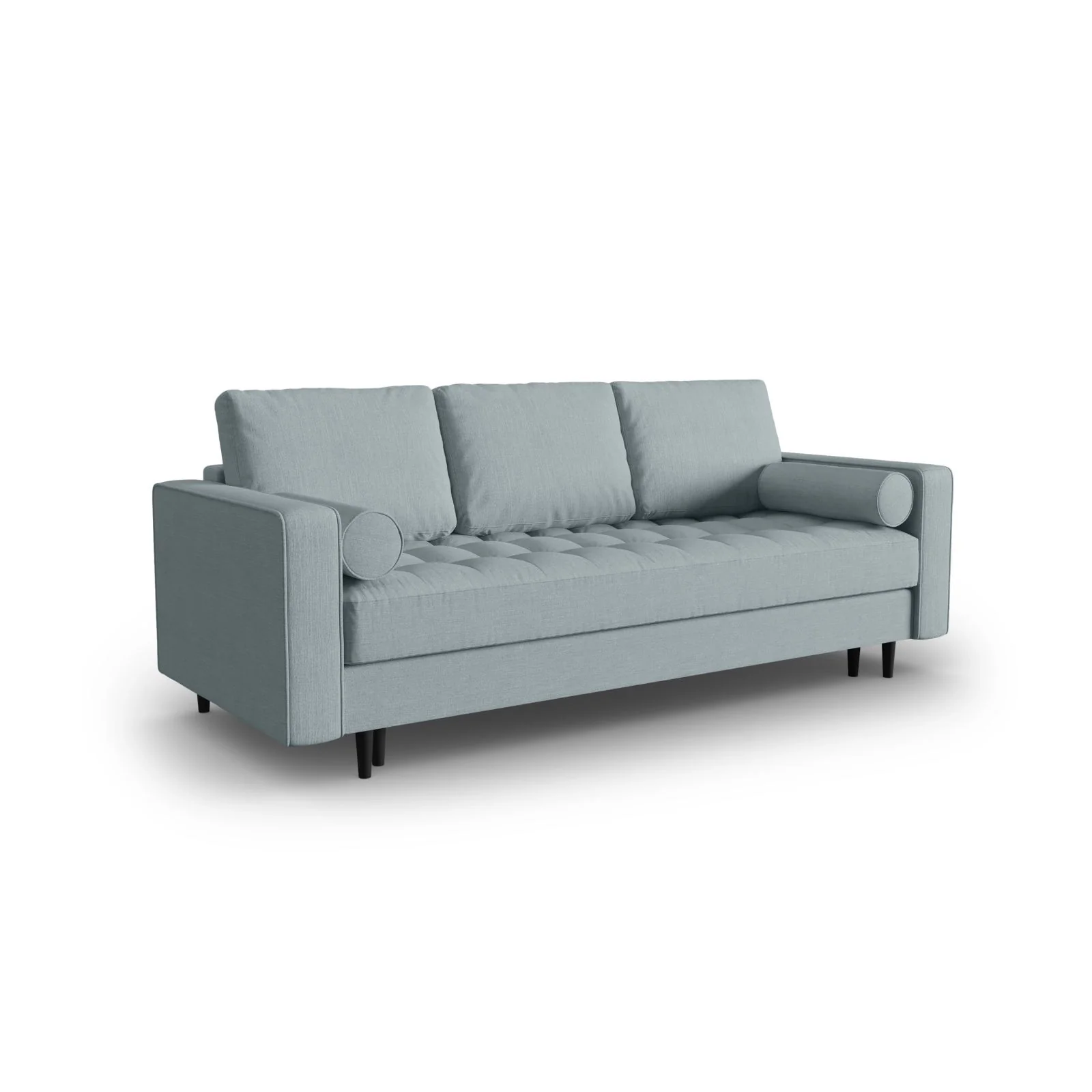 Aspen 3-Sitzer Sofa mit Schlaffunktion und Stauraum, aus Samt oder Strukturstoff, 225x100x96 cm - Image 183