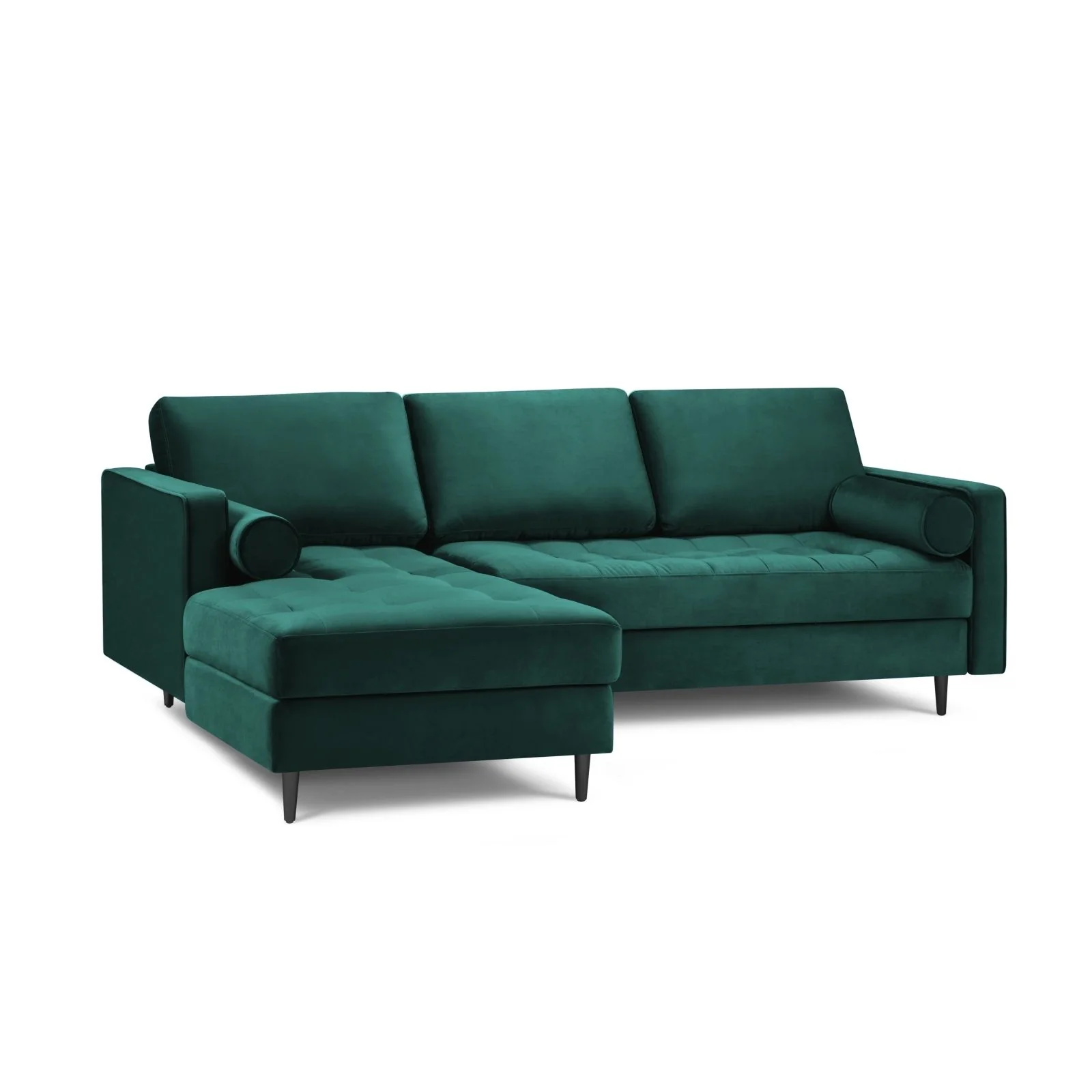 Aspen 4-Sitzer Ecksofa, Linke Seite, aus Samt oder Strukturstoff, 236x170x90 cm - Image 101