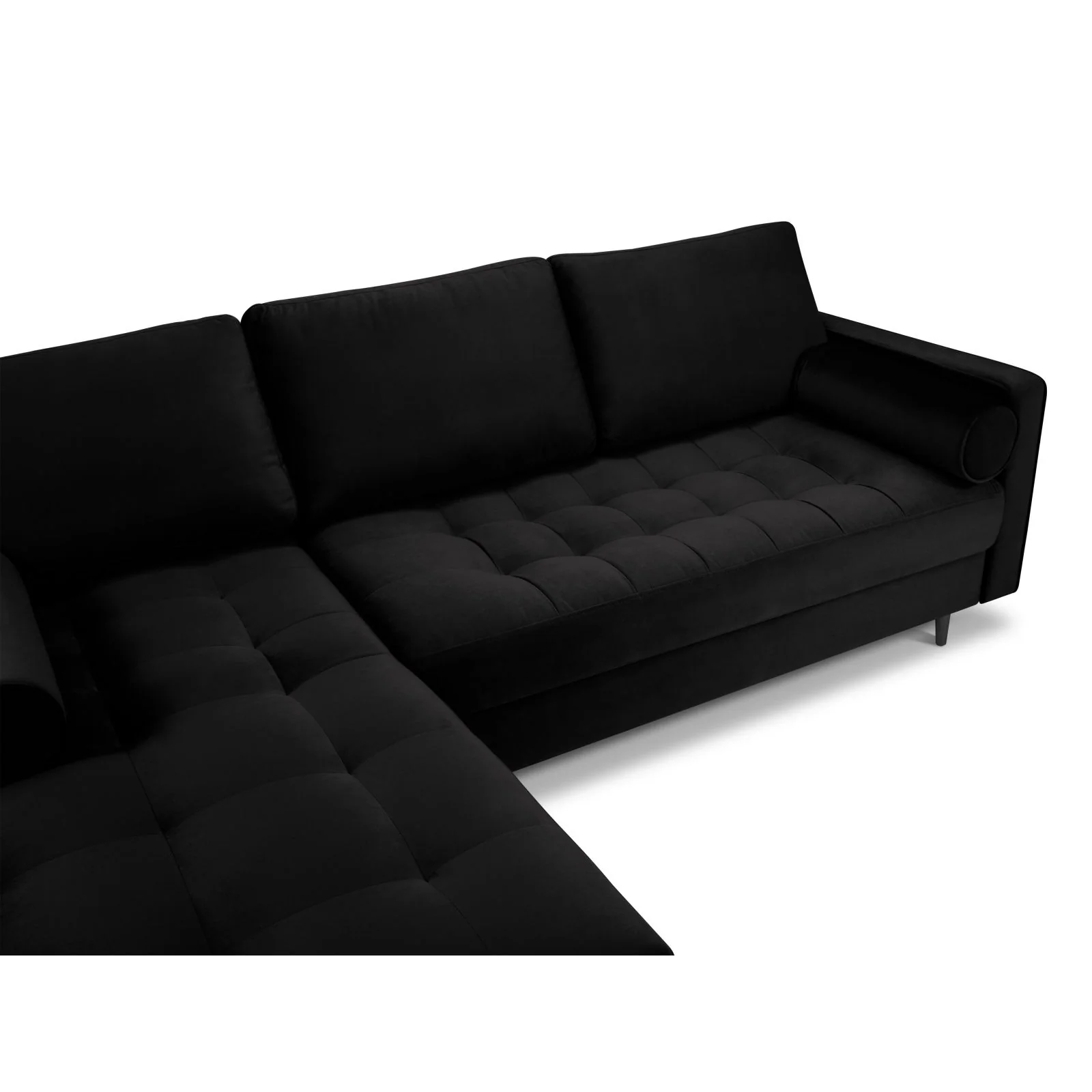 Aspen 4-Sitzer Ecksofa, Linke Seite, aus Samt oder Strukturstoff, 236x170x90 cm - Image 108
