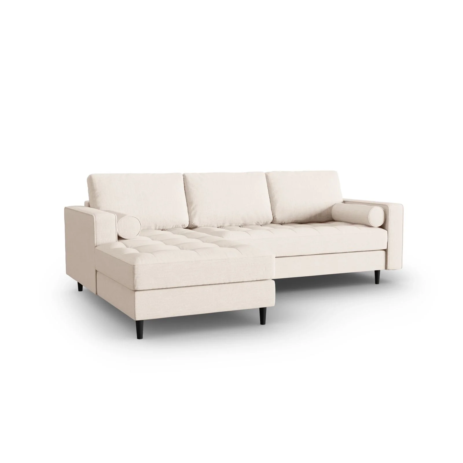 Aspen 4-Sitzer Ecksofa, Linke Seite, aus Samt oder Strukturstoff, 236x170x90 cm - Image 119