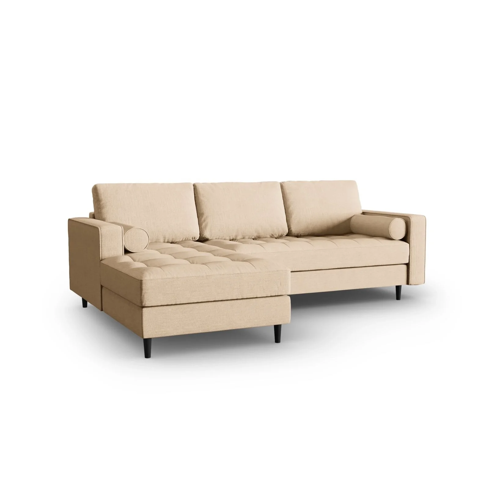 Aspen 4-Sitzer Ecksofa, Linke Seite, aus Samt oder Strukturstoff, 236x170x90 cm - Image 125