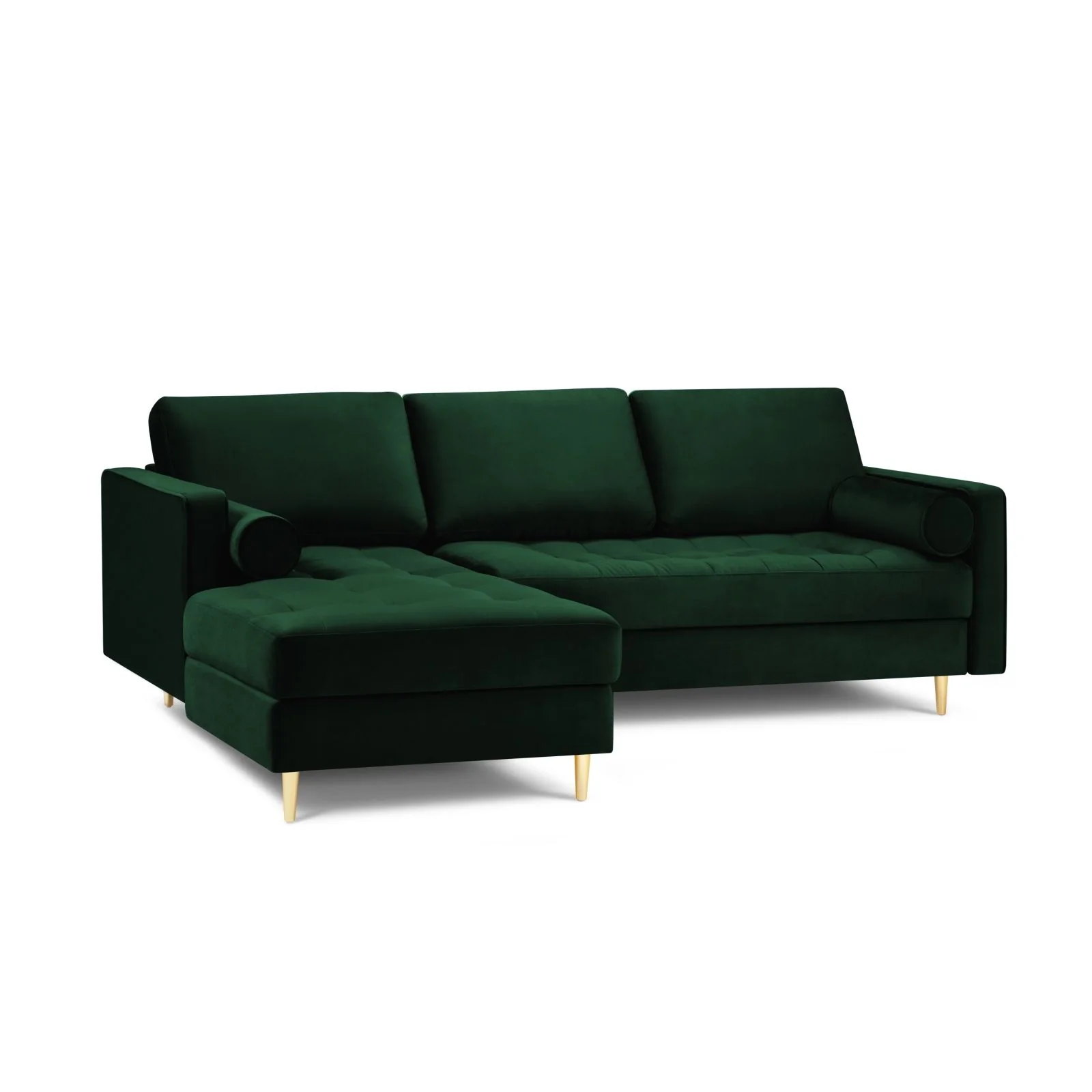 Aspen 4-Sitzer Ecksofa, Linke Seite, aus Samt oder Strukturstoff, 236x170x90 cm - Image 13