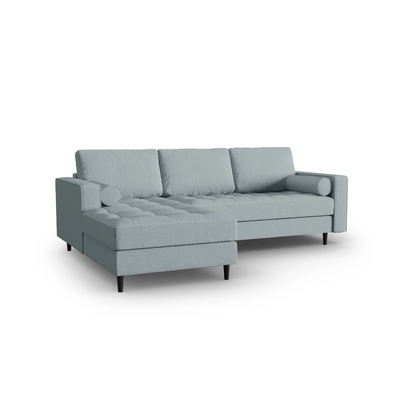 Aspen 4-Sitzer Ecksofa, Linke Seite, aus Samt oder Strukturstoff, 236x170x90 cm - Image 131