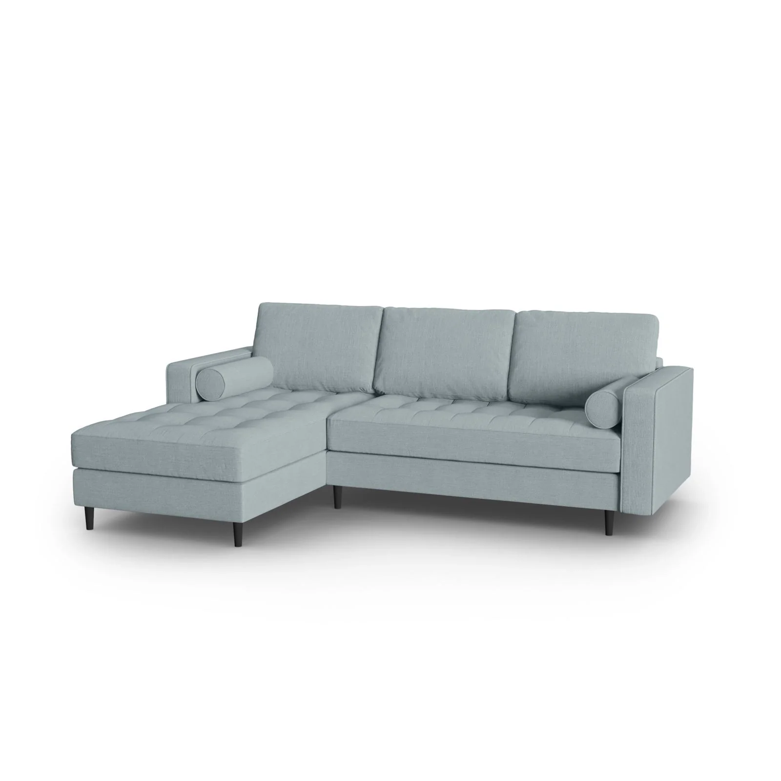 Aspen 4-Sitzer Ecksofa, Linke Seite, aus Samt oder Strukturstoff, 236x170x90 cm - Image 135