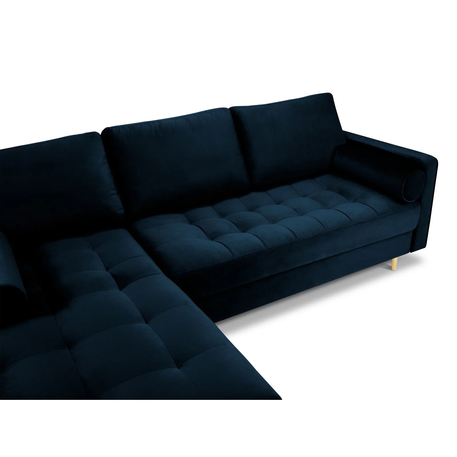 Aspen 4-Sitzer Ecksofa, Linke Seite, aus Samt oder Strukturstoff, 236x170x90 cm - Image 2
