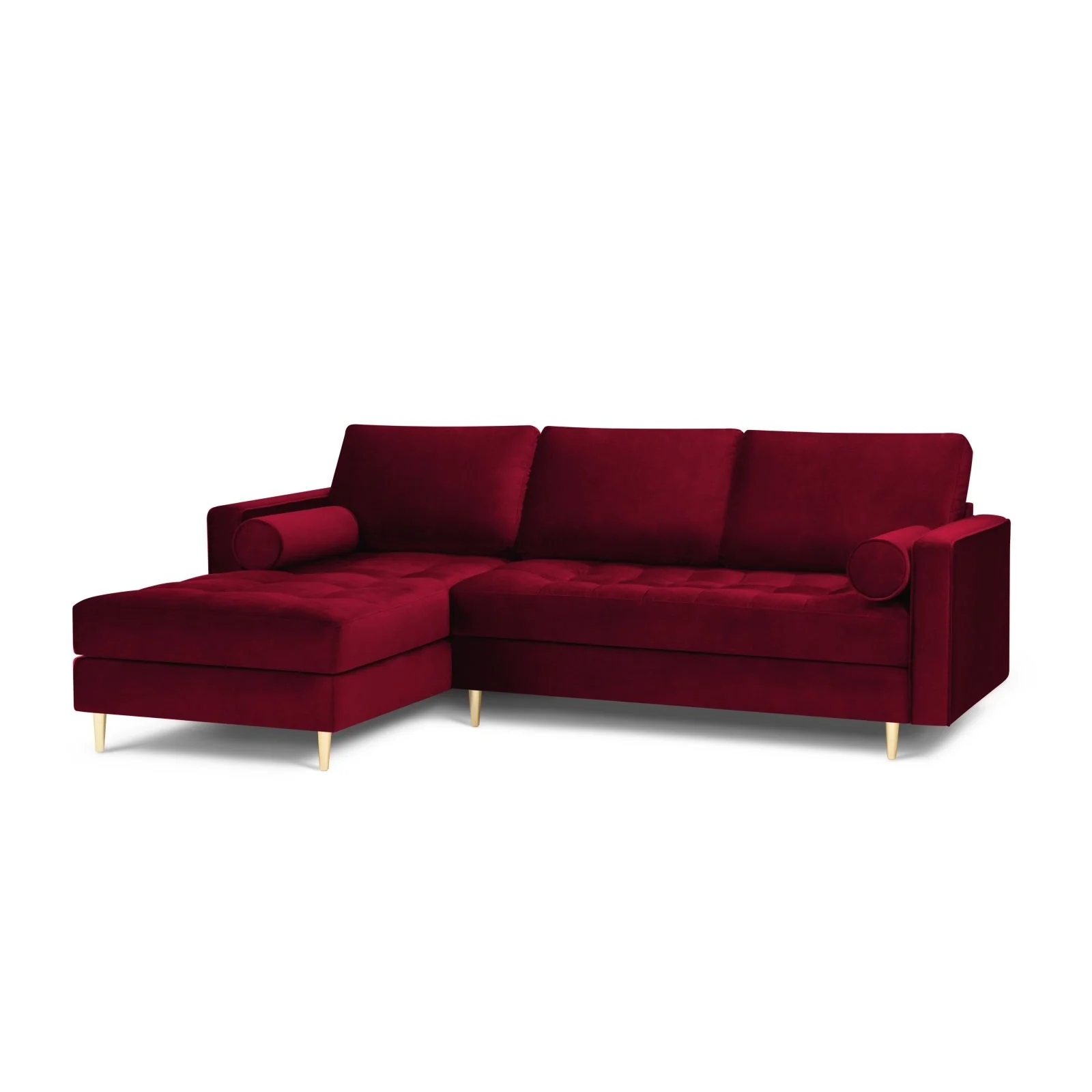 Aspen 4-Sitzer Ecksofa, Linke Seite, aus Samt oder Strukturstoff, 236x170x90 cm - Image 21