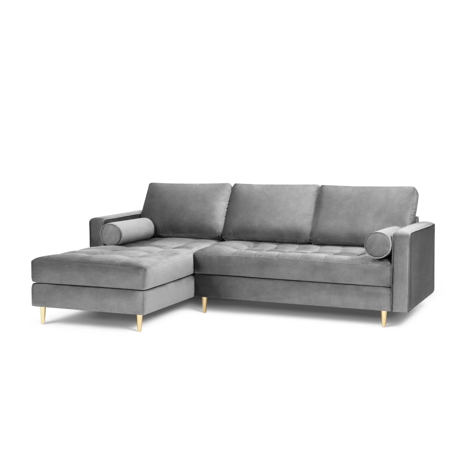 Aspen 4-Sitzer Ecksofa, Linke Seite, aus Samt oder Strukturstoff, 236x170x90 cm - Image 33
