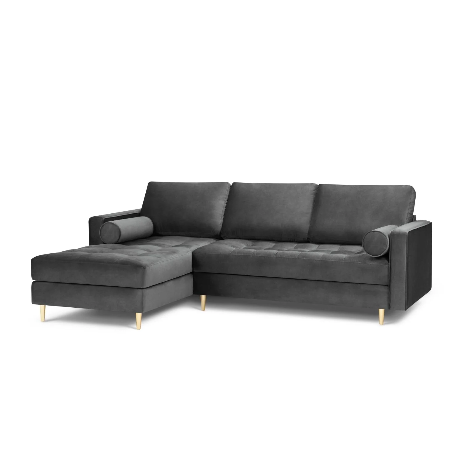 Aspen 4-Sitzer Ecksofa, Linke Seite, aus Samt oder Strukturstoff, 236x170x90 cm - Image 39
