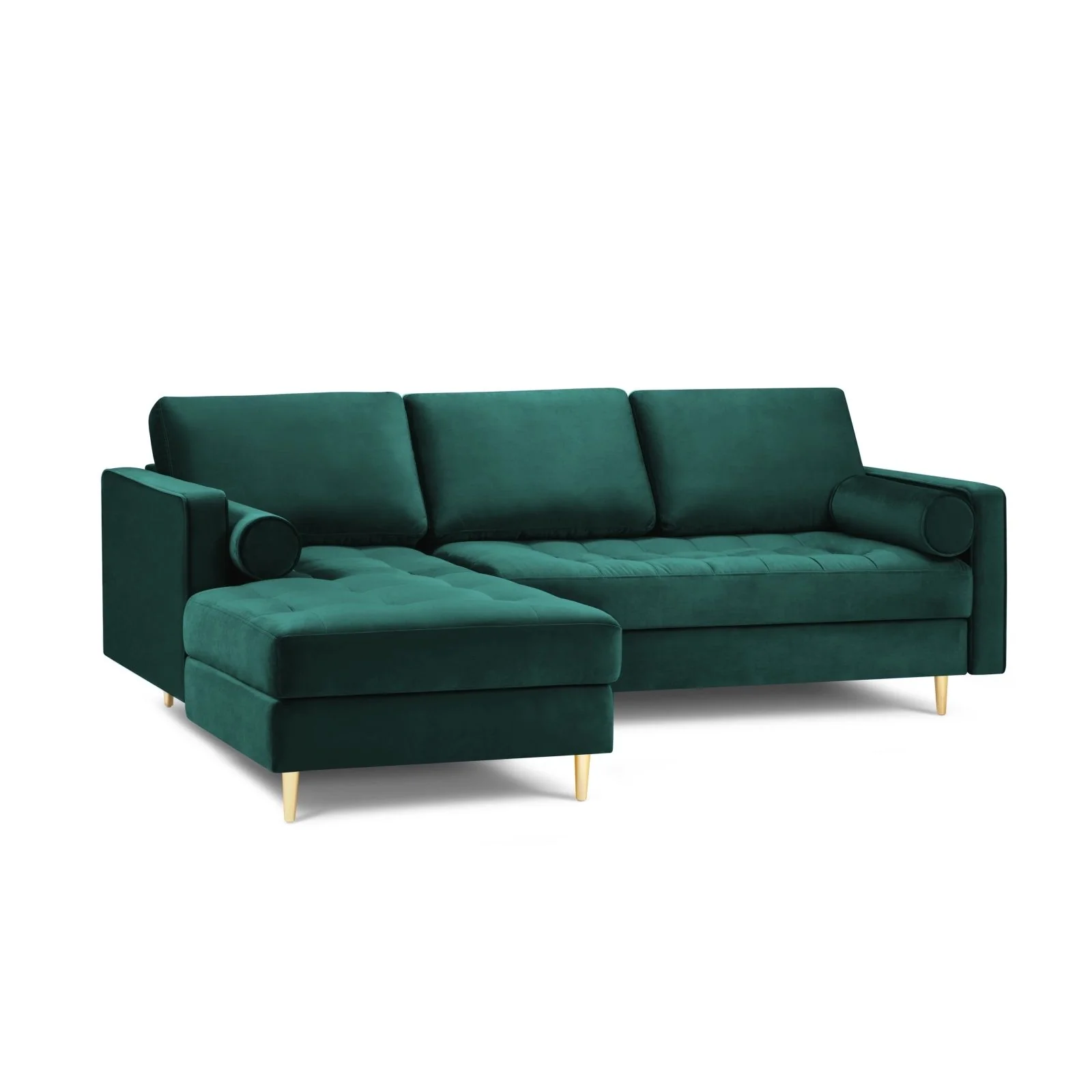 Aspen 4-Sitzer Ecksofa, Linke Seite, aus Samt oder Strukturstoff, 236x170x90 cm - Image 42