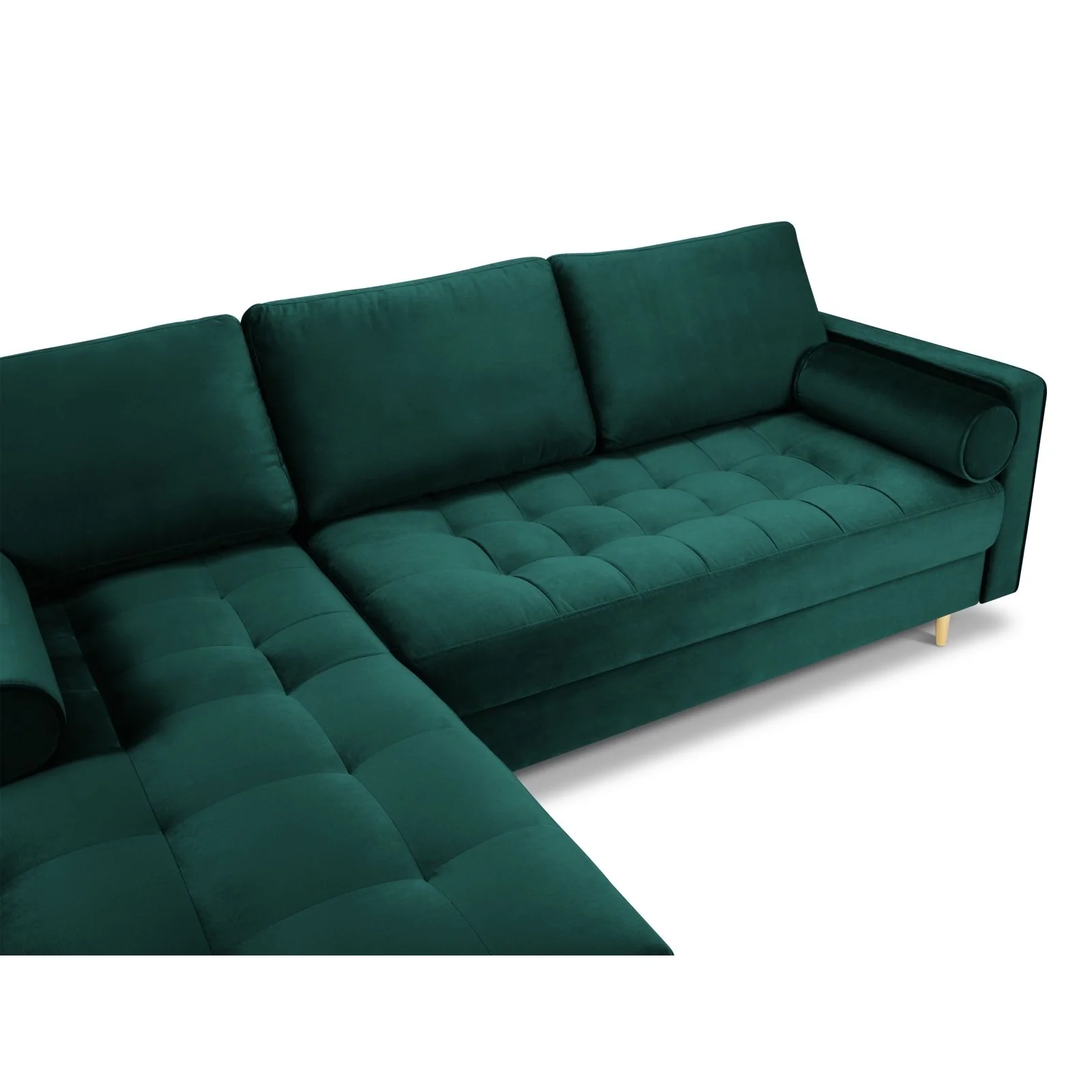 Aspen 4-Sitzer Ecksofa, Linke Seite, aus Samt oder Strukturstoff, 236x170x90 cm - Image 43