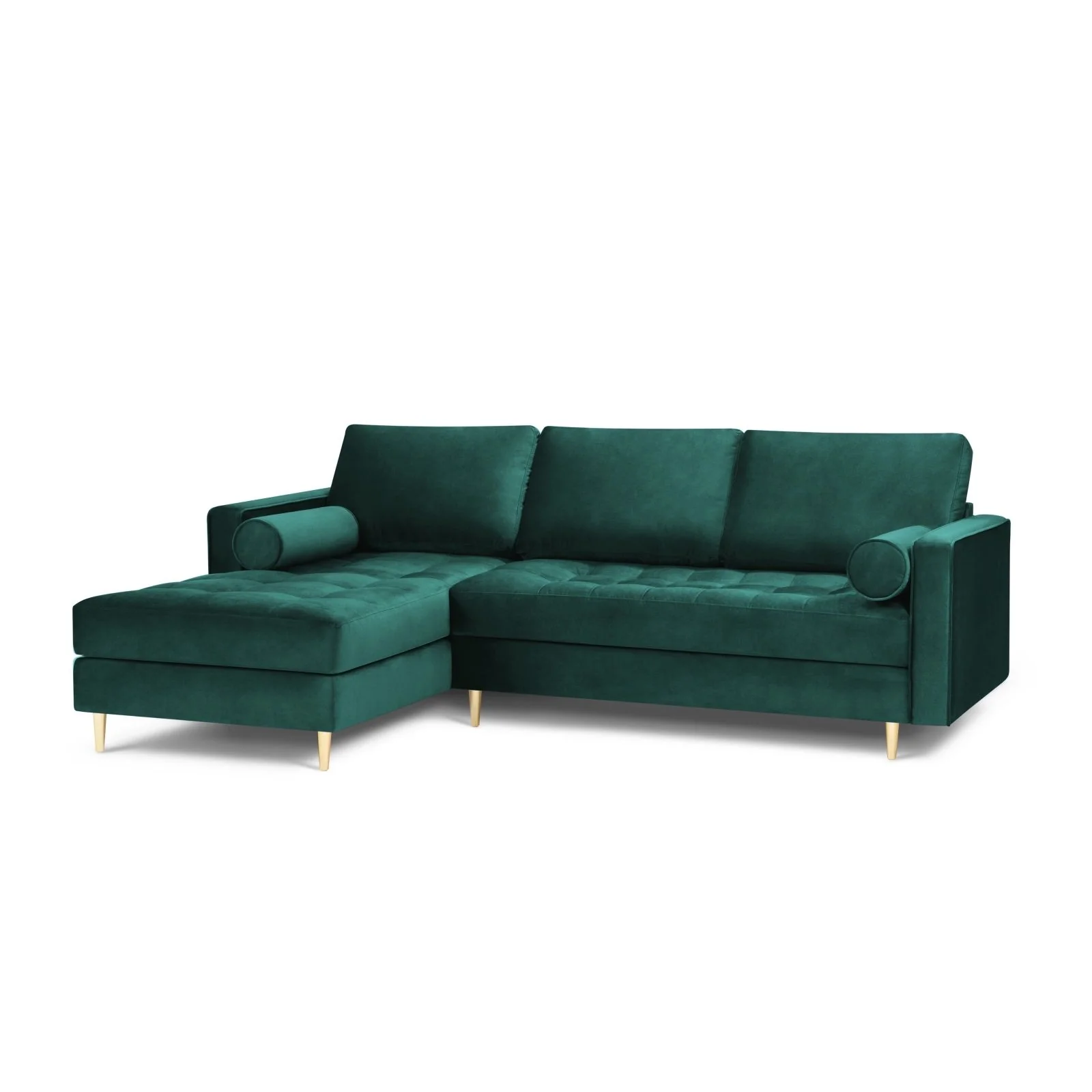 Aspen 4-Sitzer Ecksofa, Linke Seite, aus Samt oder Strukturstoff, 236x170x90 cm - Image 44