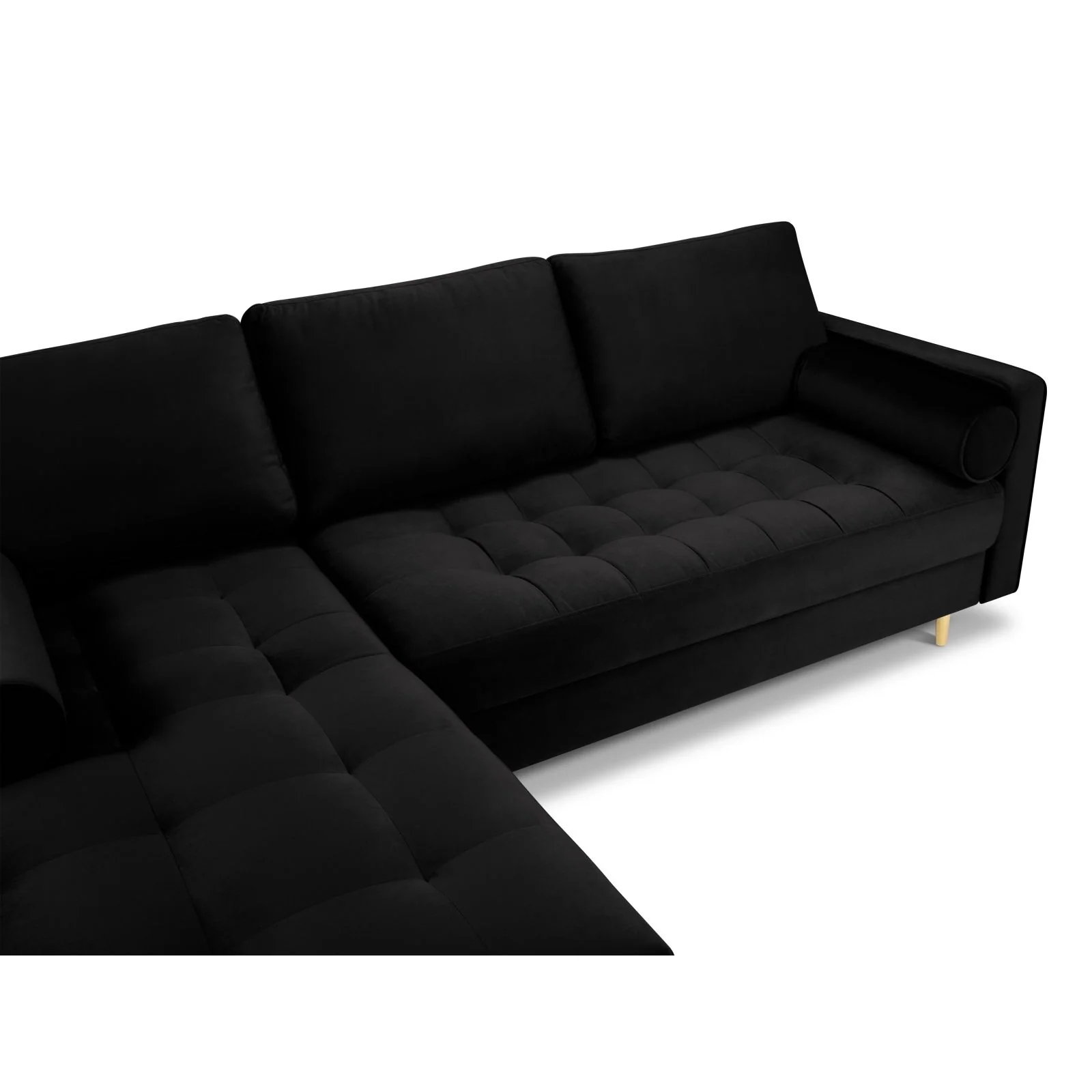 Aspen 4-Sitzer Ecksofa, Linke Seite, aus Samt oder Strukturstoff, 236x170x90 cm - Image 49