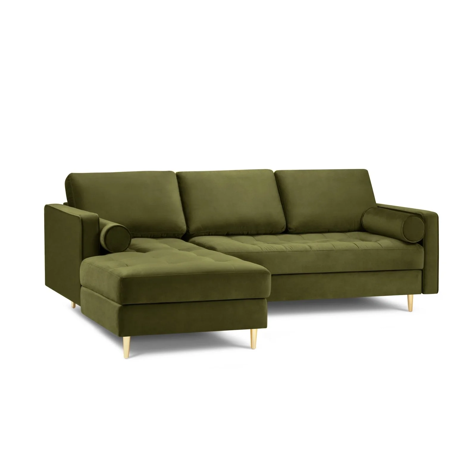 Aspen 4-Sitzer Ecksofa, Linke Seite, aus Samt oder Strukturstoff, 236x170x90 cm - Image 7