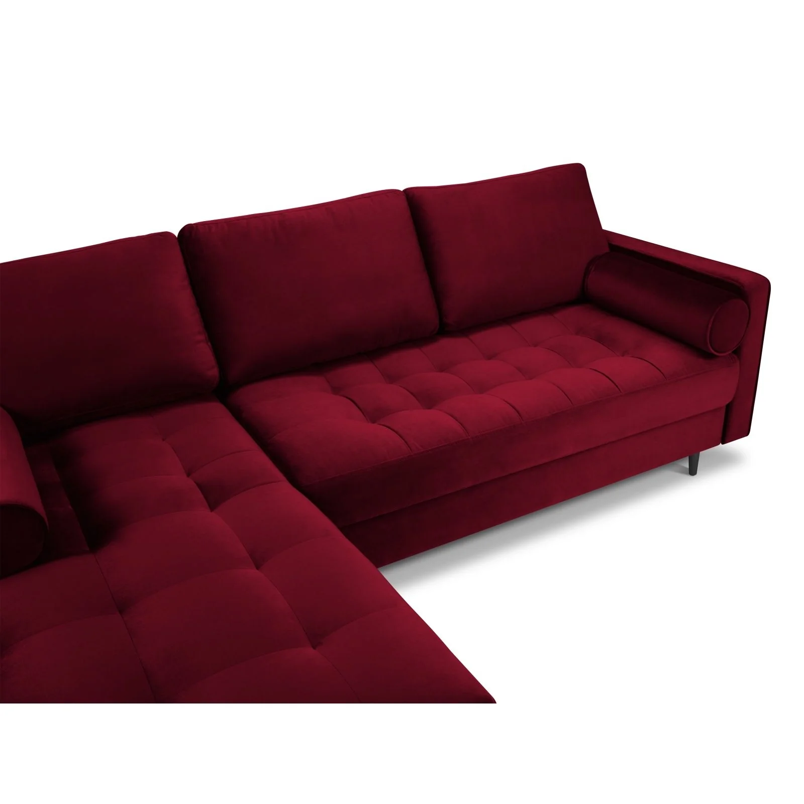 Aspen 4-Sitzer Ecksofa, Linke Seite, aus Samt oder Strukturstoff, 236x170x90 cm - Image 79