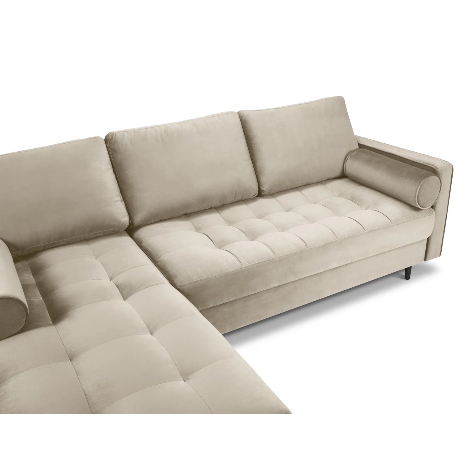 Aspen 4-Sitzer Ecksofa, Linke Seite, aus Samt oder Strukturstoff, 236x170x90 cm - Image 84