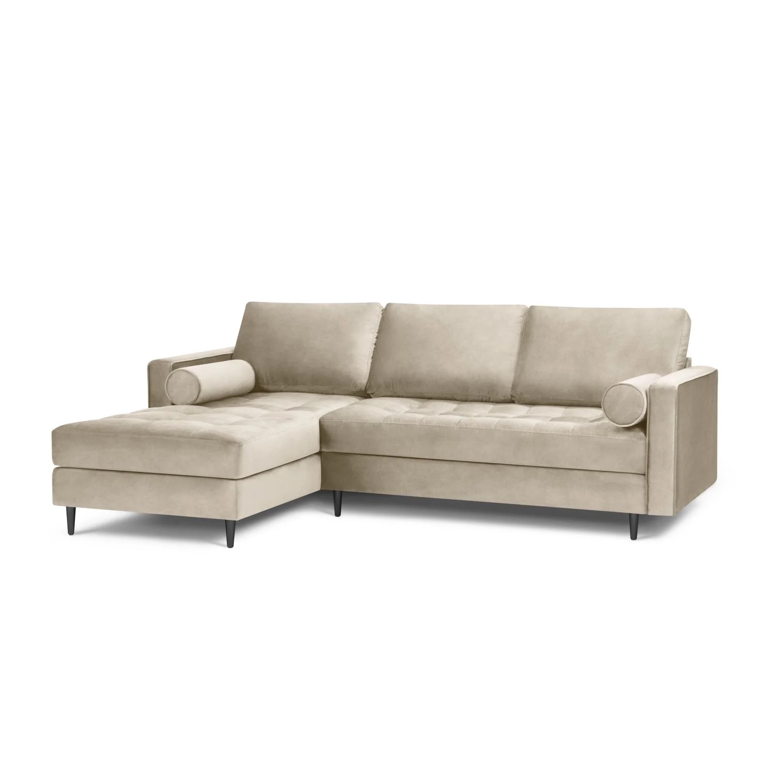 Aspen 4-Sitzer Ecksofa, Linke Seite, aus Samt oder Strukturstoff, 236x170x90 cm - Image 85