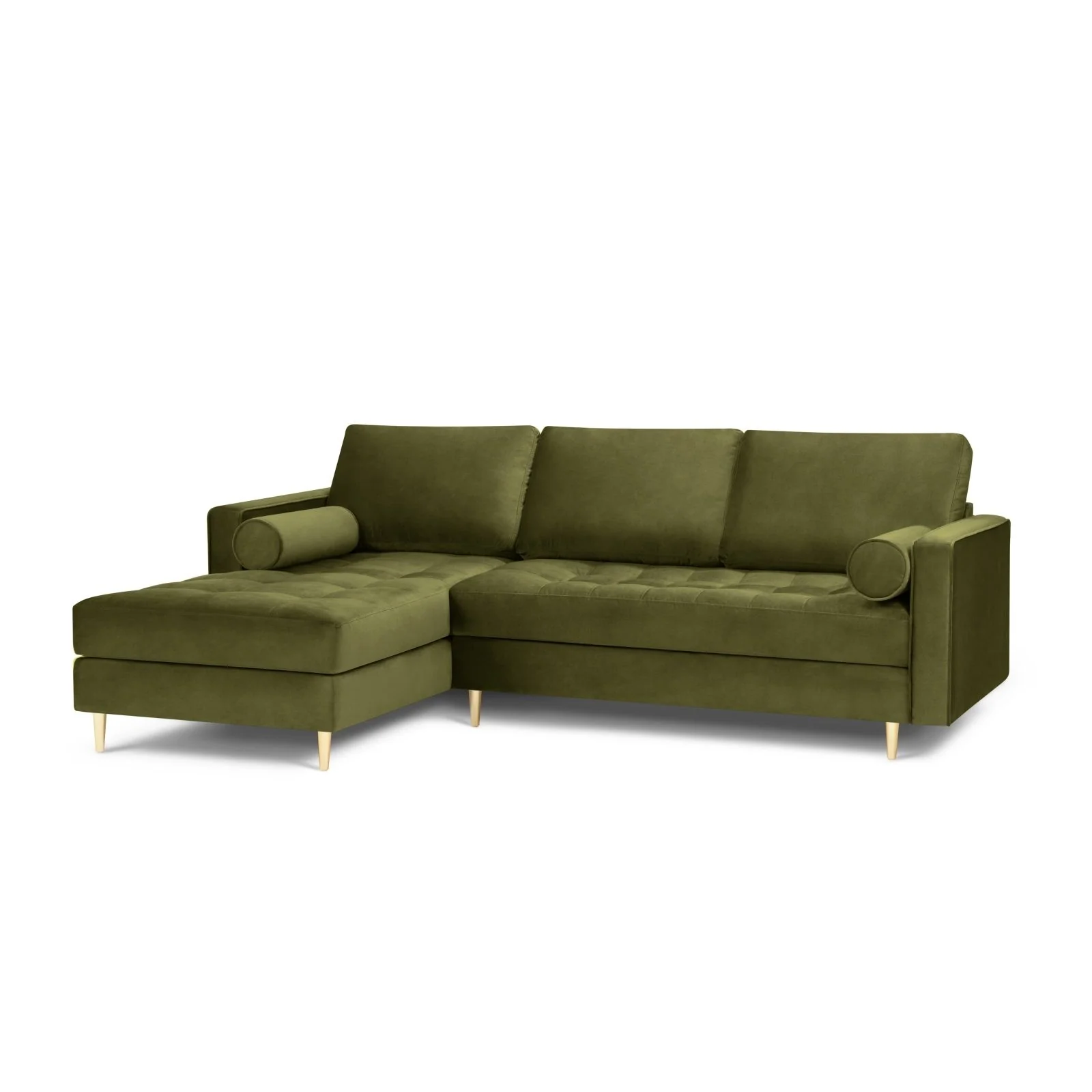 Aspen 4-Sitzer Ecksofa, Linke Seite, aus Samt oder Strukturstoff, 236x170x90 cm - Image 9
