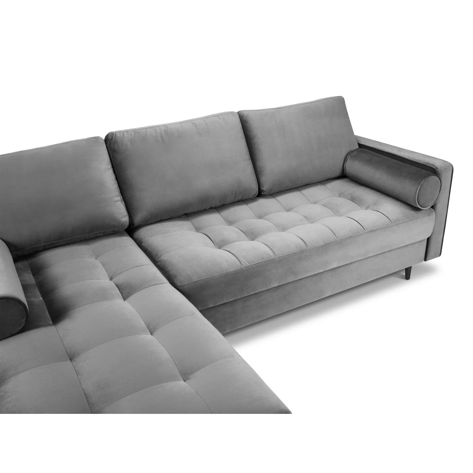 Aspen 4-Sitzer Ecksofa, Linke Seite, aus Samt oder Strukturstoff, 236x170x90 cm - Image 90