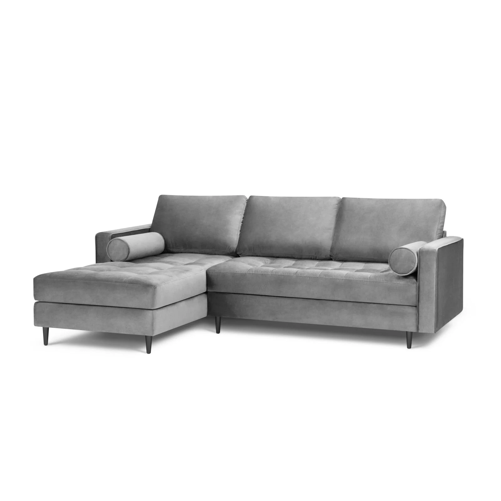 Aspen 4-Sitzer Ecksofa, Linke Seite, aus Samt oder Strukturstoff, 236x170x90 cm - Image 91