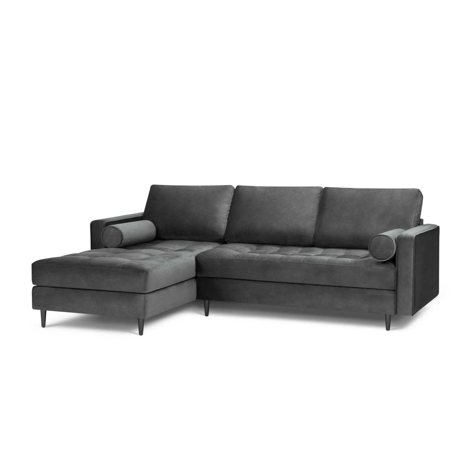 Aspen 4-Sitzer Ecksofa, Linke Seite, aus Samt oder Strukturstoff, 236x170x90 cm - Image 97