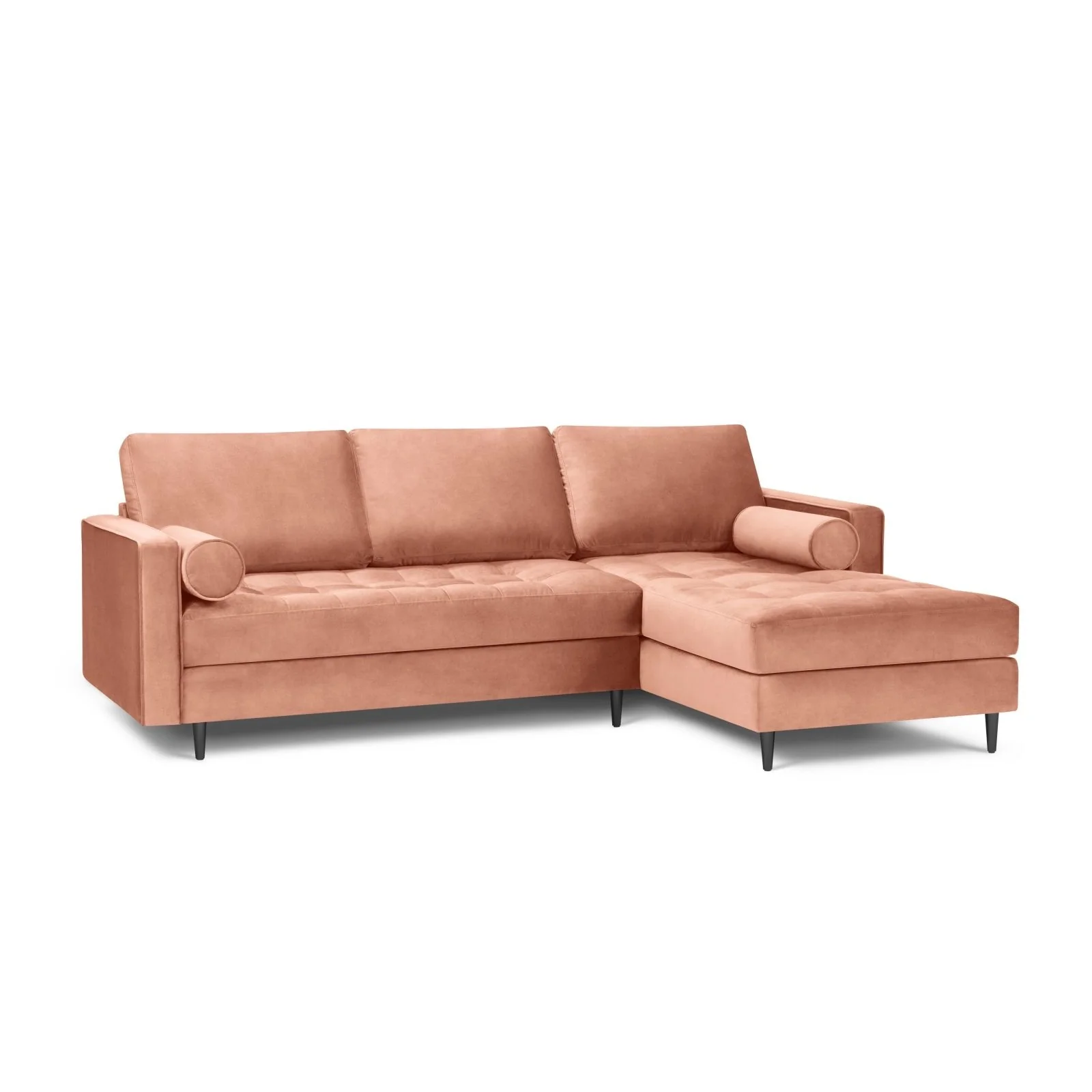 Aspen 4-Sitzer Ecksofa, Rechte Seite, aus Samt oder Strukturstoff, 236x170x90 cm - Image 115