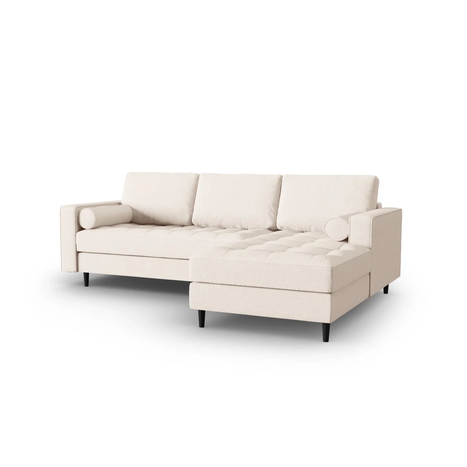 Aspen 4-Sitzer Ecksofa, Rechte Seite, aus Samt oder Strukturstoff, 236x170x90 cm - Image 125
