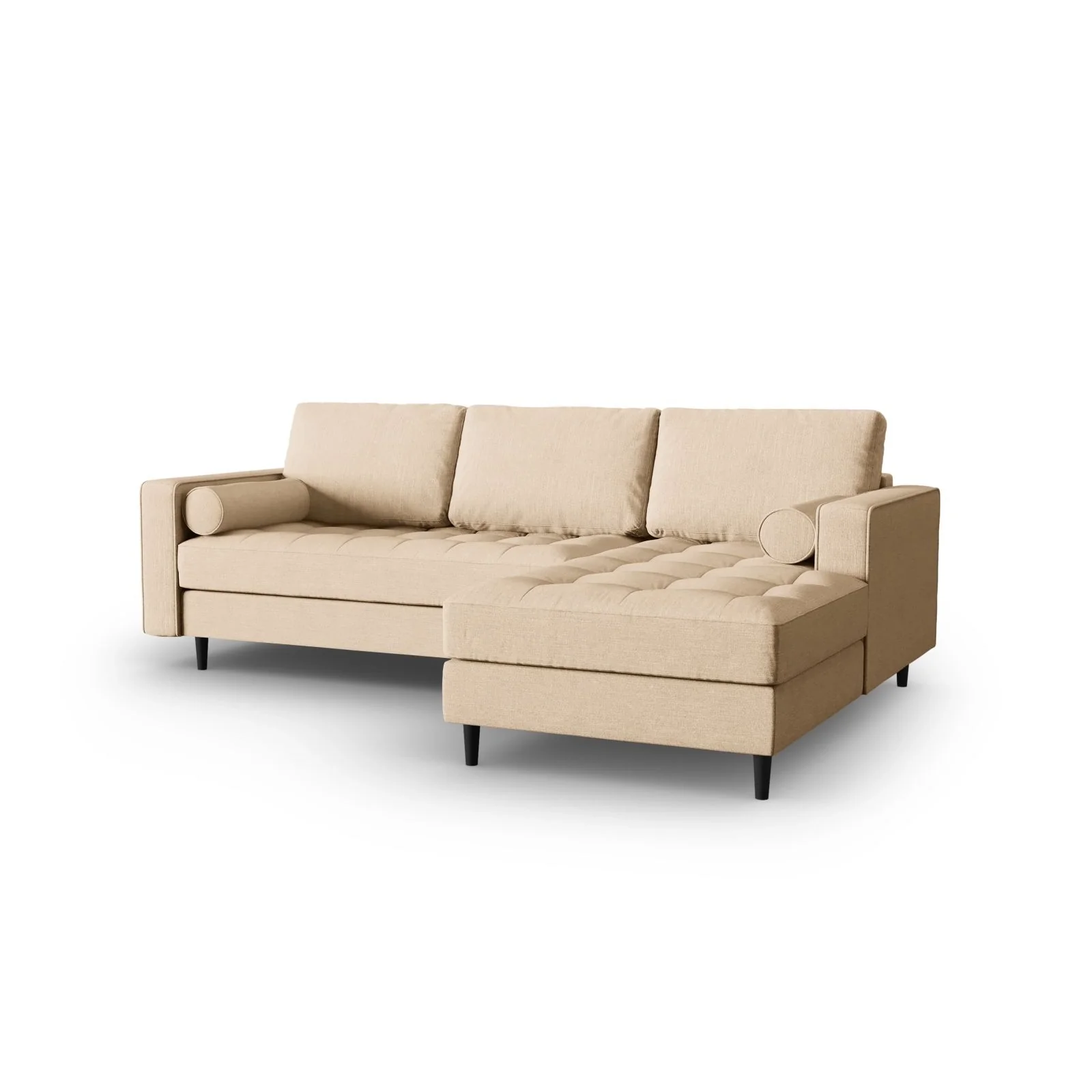 Aspen 4-Sitzer Ecksofa, Rechte Seite, aus Samt oder Strukturstoff, 236x170x90 cm - Image 131