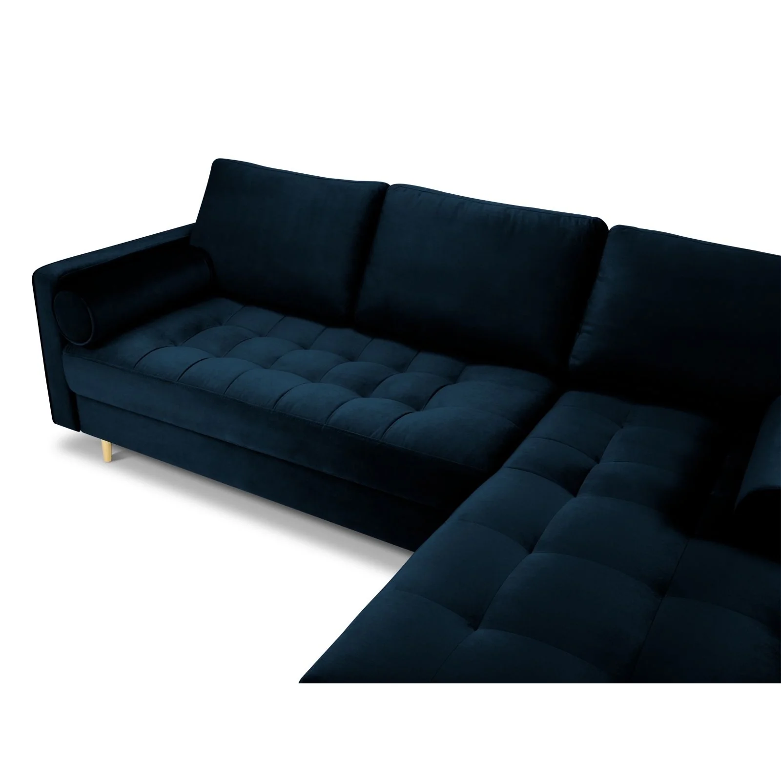 Aspen 4-Sitzer Ecksofa, Rechte Seite, aus Samt oder Strukturstoff, 236x170x90 cm - Image 2