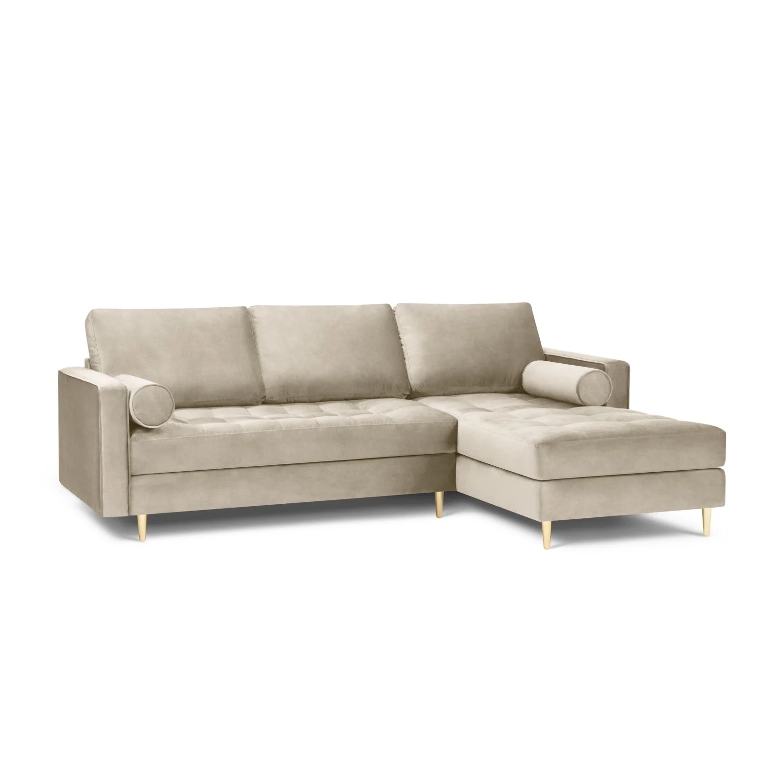 Aspen 4-Sitzer Ecksofa, Rechte Seite, aus Samt oder Strukturstoff, 236x170x90 cm - Image 25