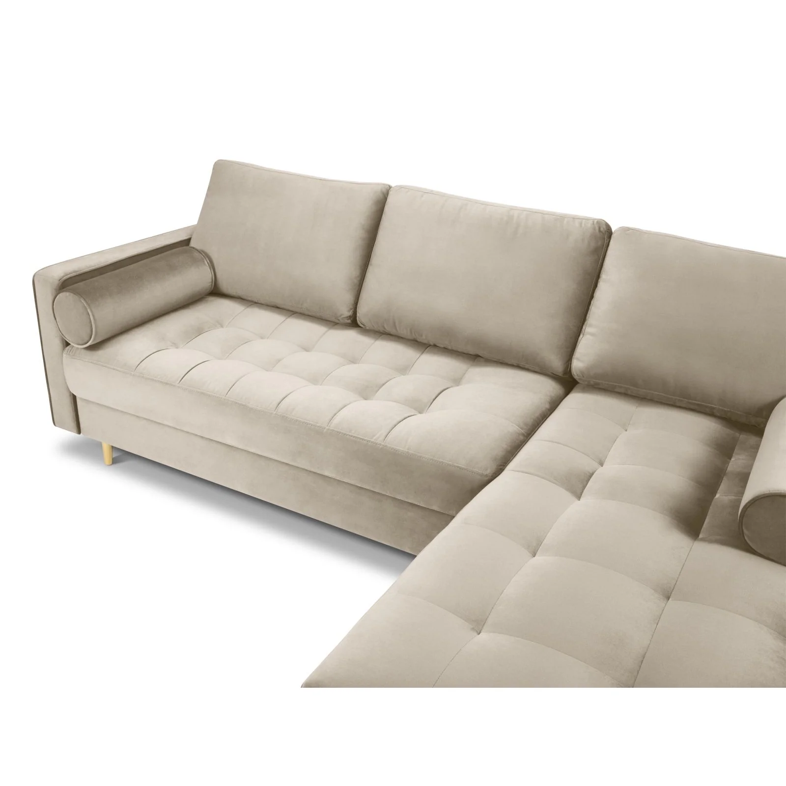 Aspen 4-Sitzer Ecksofa, Rechte Seite, aus Samt oder Strukturstoff, 236x170x90 cm - Image 26