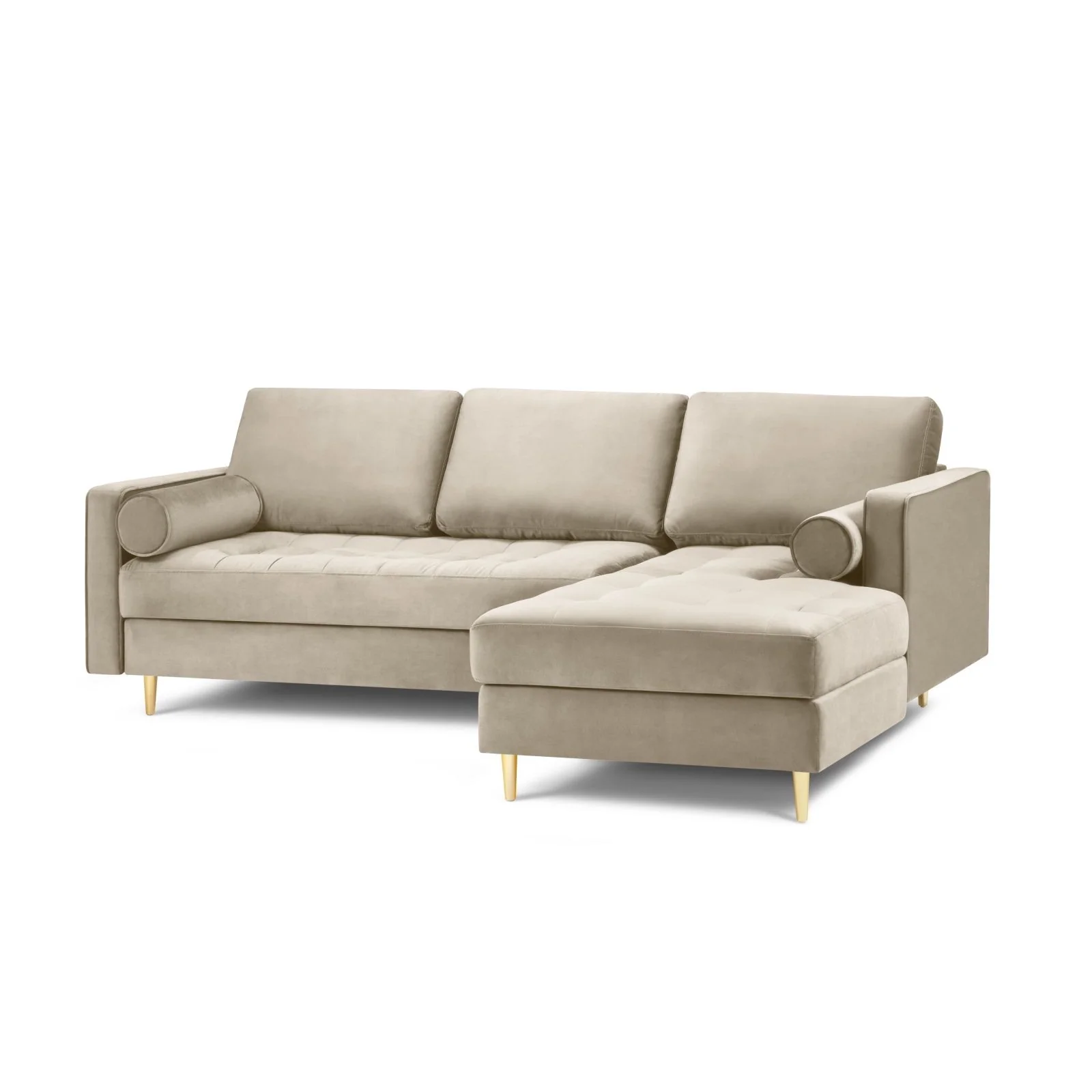 Aspen 4-Sitzer Ecksofa, Rechte Seite, aus Samt oder Strukturstoff, 236x170x90 cm - Image 27