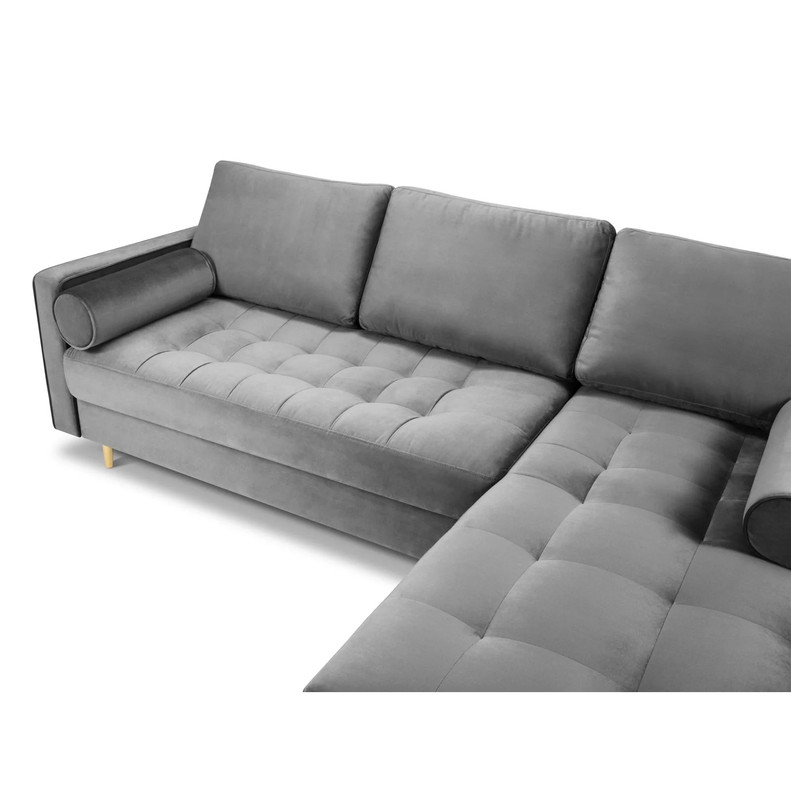 Aspen 4-Sitzer Ecksofa, Rechte Seite, aus Samt oder Strukturstoff, 236x170x90 cm - Image 32